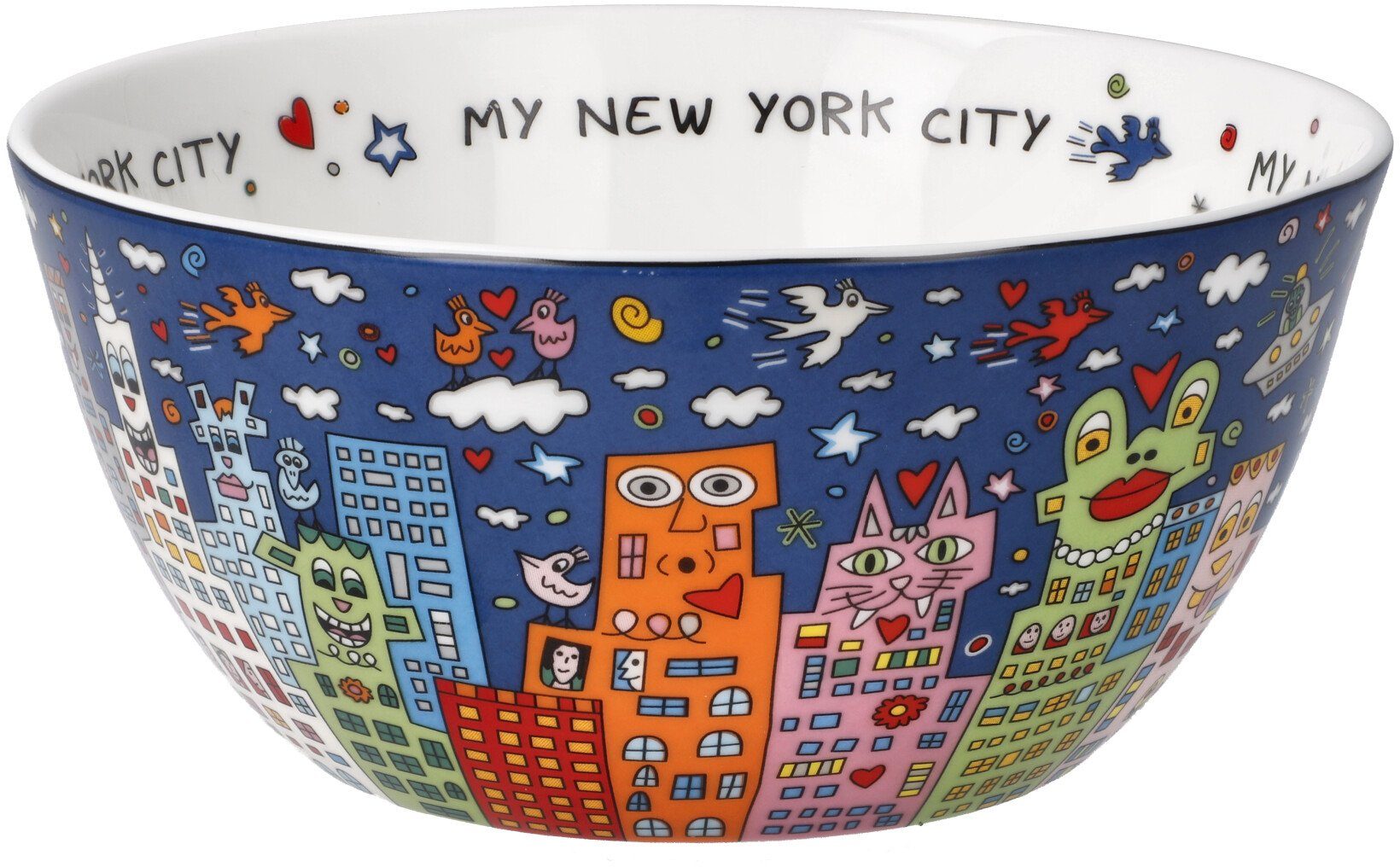 Goebel Decoratieve schaal Rizzi Pop Art, fijn bone china, James Rizzi - Mijn New York City Nacht