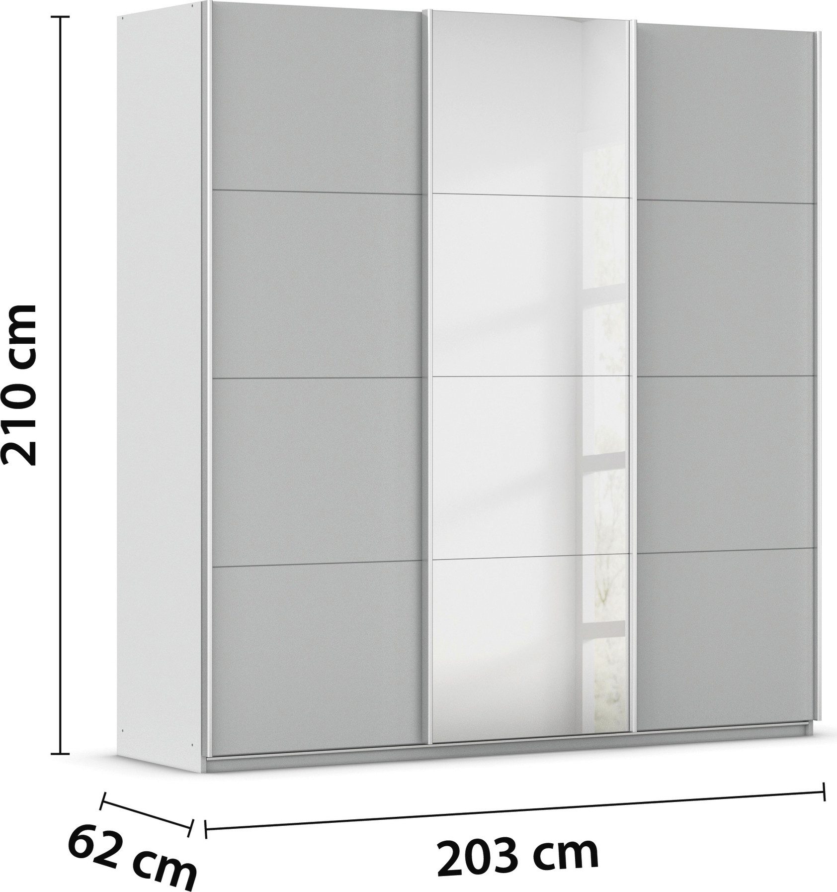 rauch Schuifdeurkast Kledingkast kast OTTO´S CHOICE garderobe AGORDO Top interieur, in 4 breedtes en 2 hoogtes MADE IN GERMANY