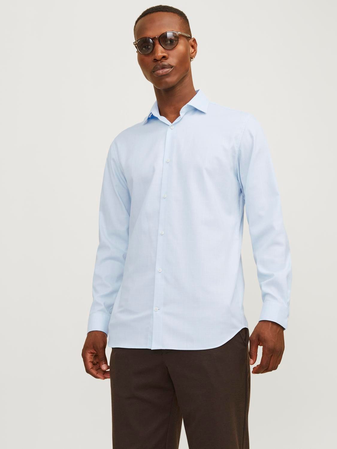 Jack & Jones Overhemd met lange mouwen JPRBLAPARKER CHECK L/S SHIRT SN heren lange mouwen maat XL blauw