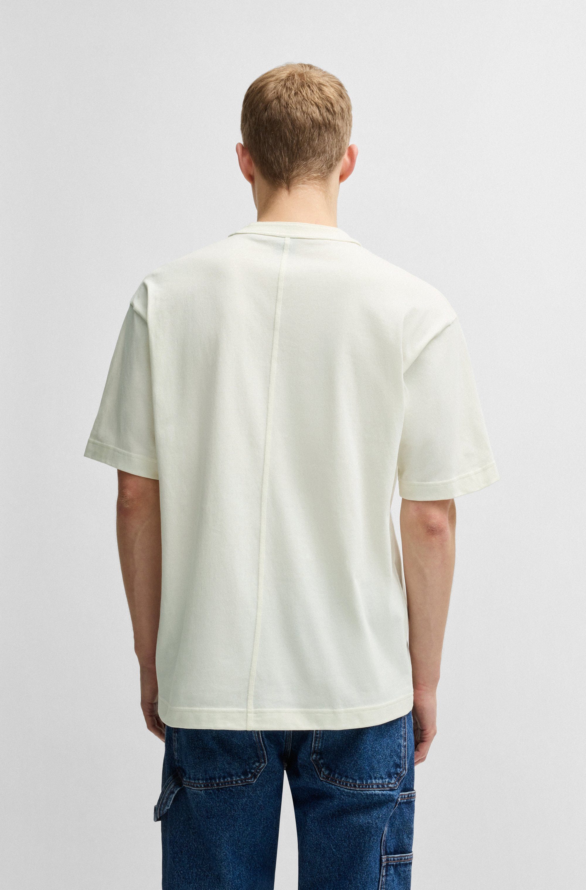 Boss Orange T-shirt Te cotton met logobadge