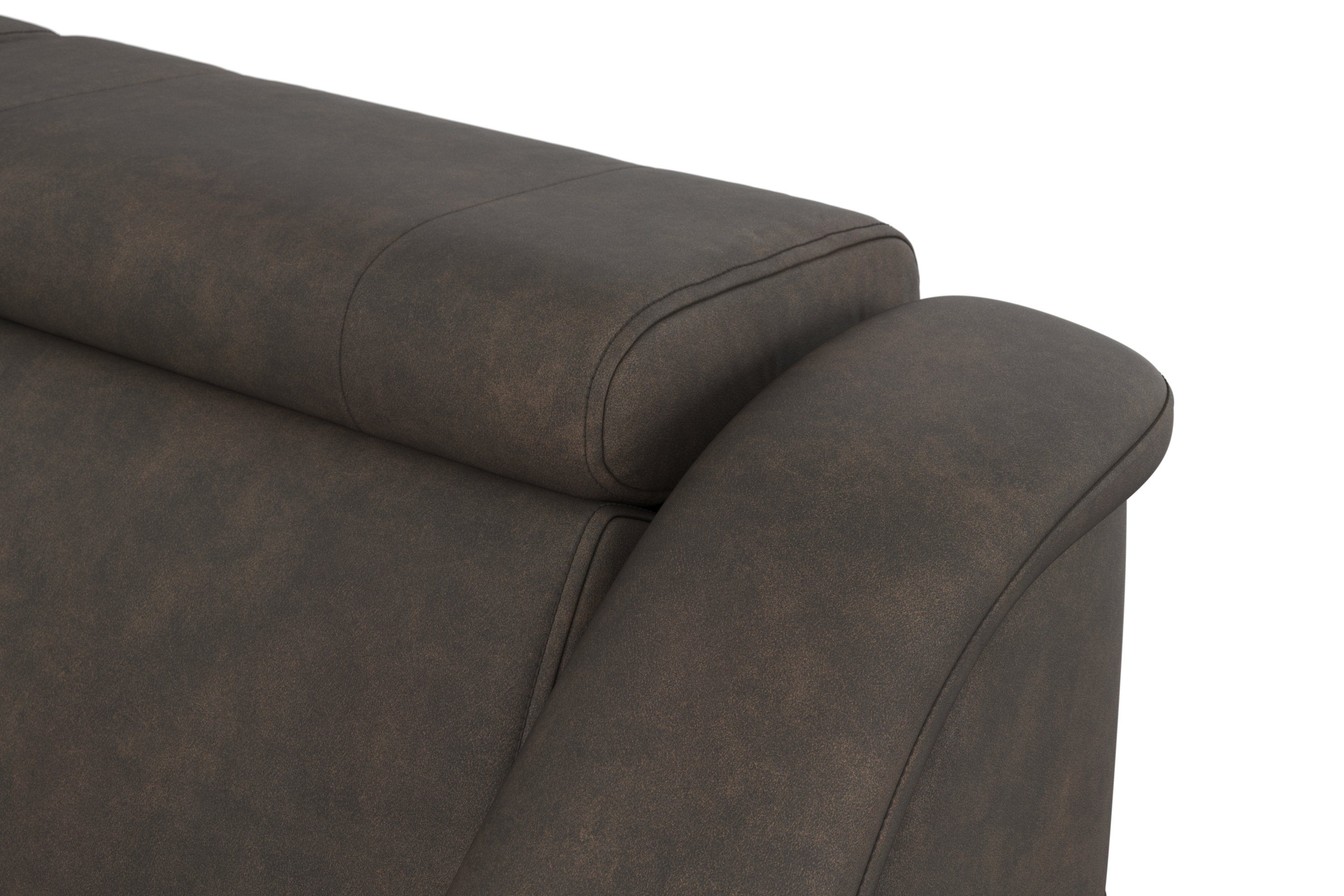 sit&more Hoekbank Freetown L-vorm met verstelbare hoofdsteun en comfortabele binnenvering