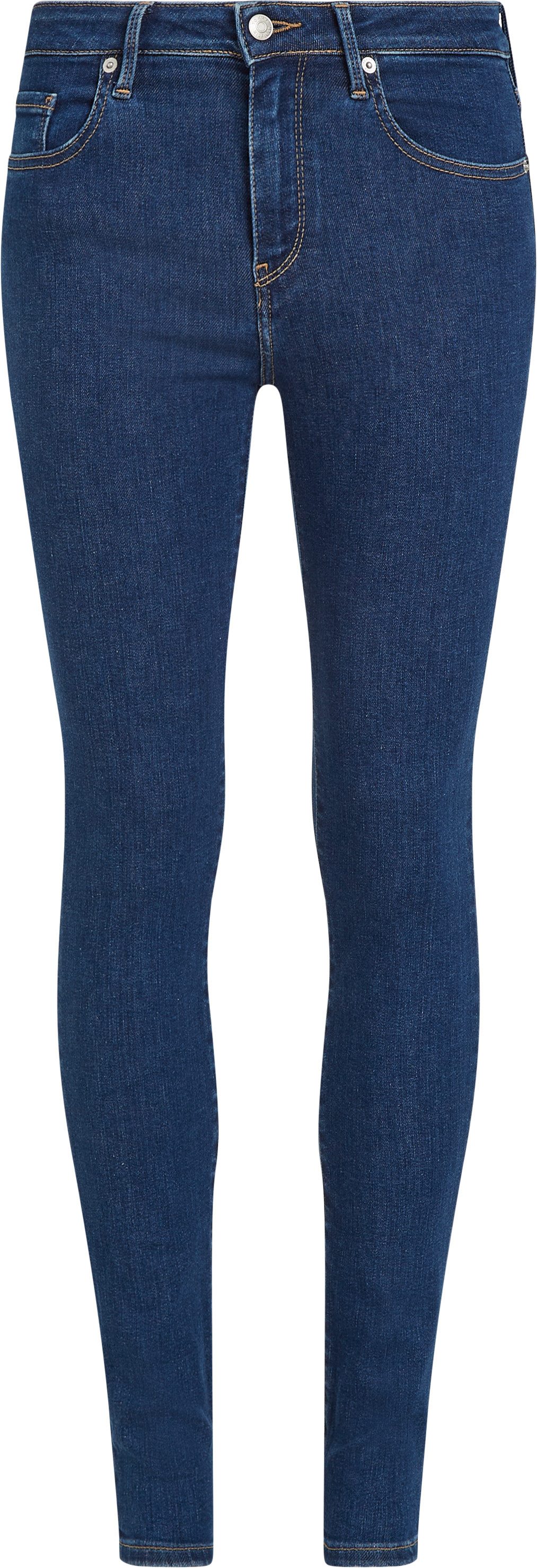 Tommy Hilfiger Skinny fit jeans COMO Skinny Regular Waist met logo-badge in enkel-lengte