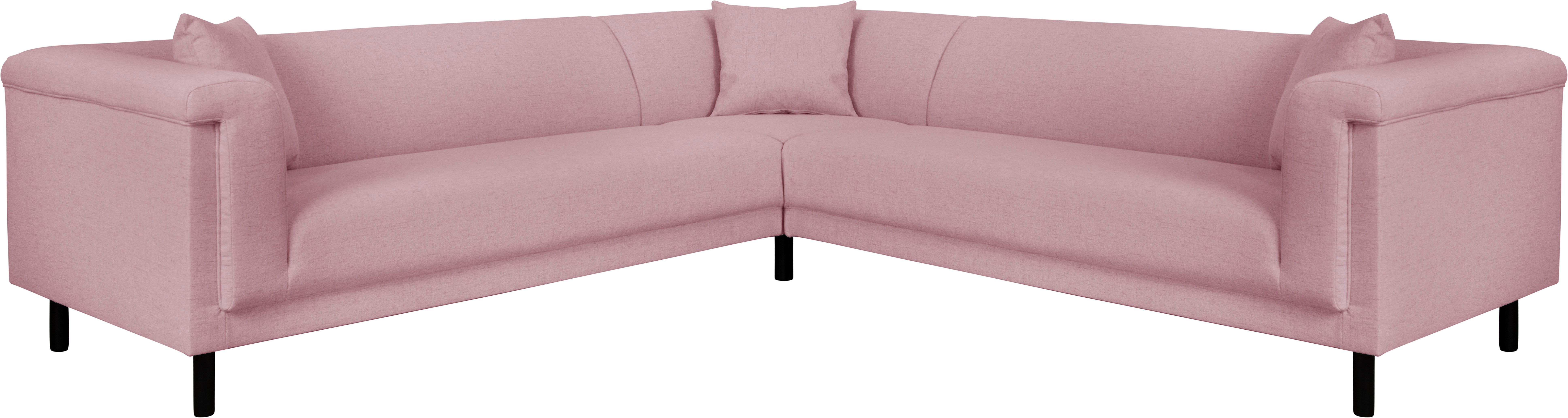 INOSIGN Hoekbank AGNIA L-vorm BxDxH: 244x244x71 cm incl. sierkussen, gelijkbenig, ook in cord