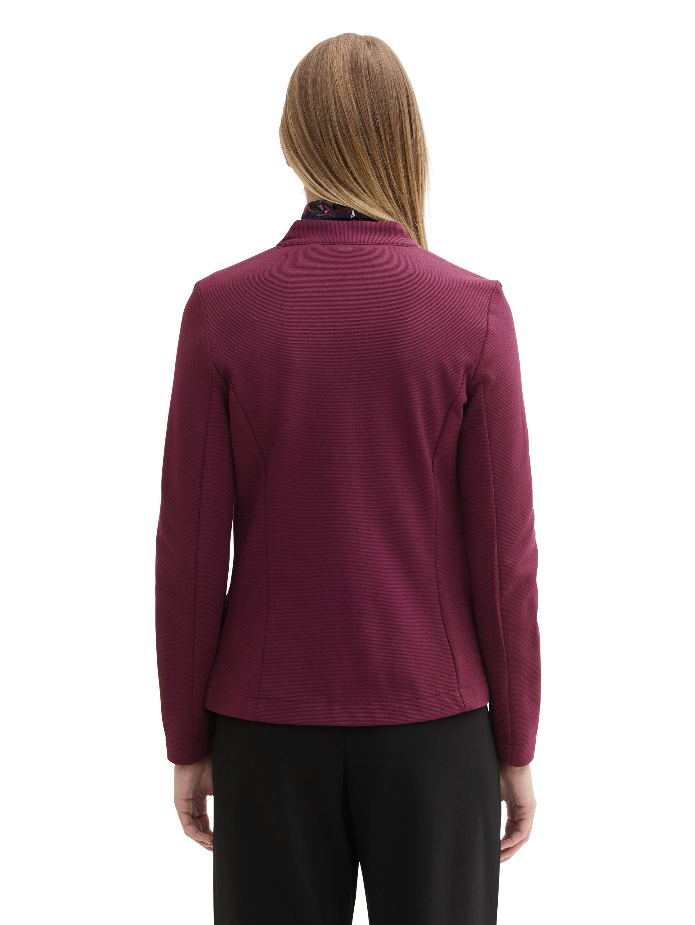 Tom Tailor Sweatblazer Ottoman met opgestikte zakken en structuur