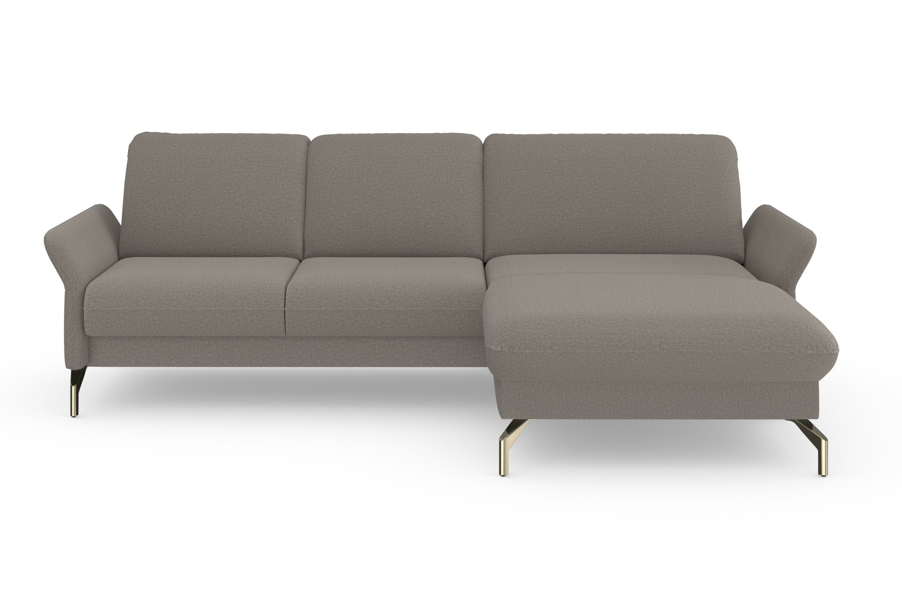 sit&more Hoekbank Fashion L-vorm naar keuze met verstelbare hoofdsteun, uittrekzitting, motorisch, nikkel poten