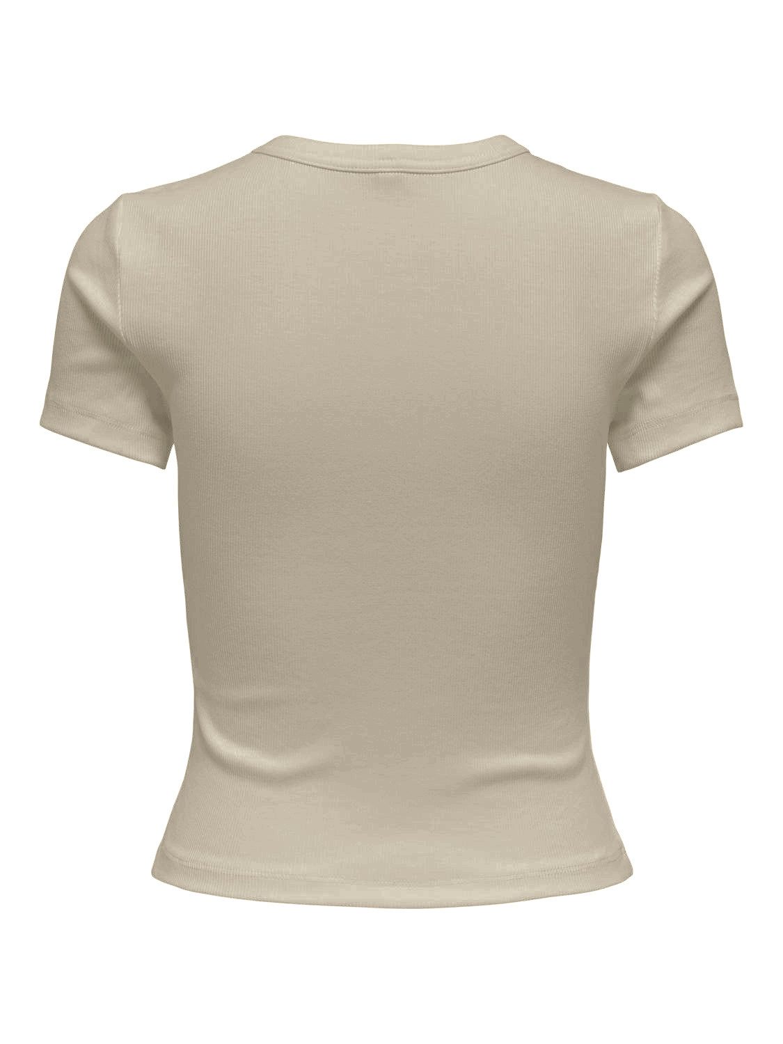 Only Shirt met korte mouwen ONLVAL S/S O-NECK TOP CC JRS
