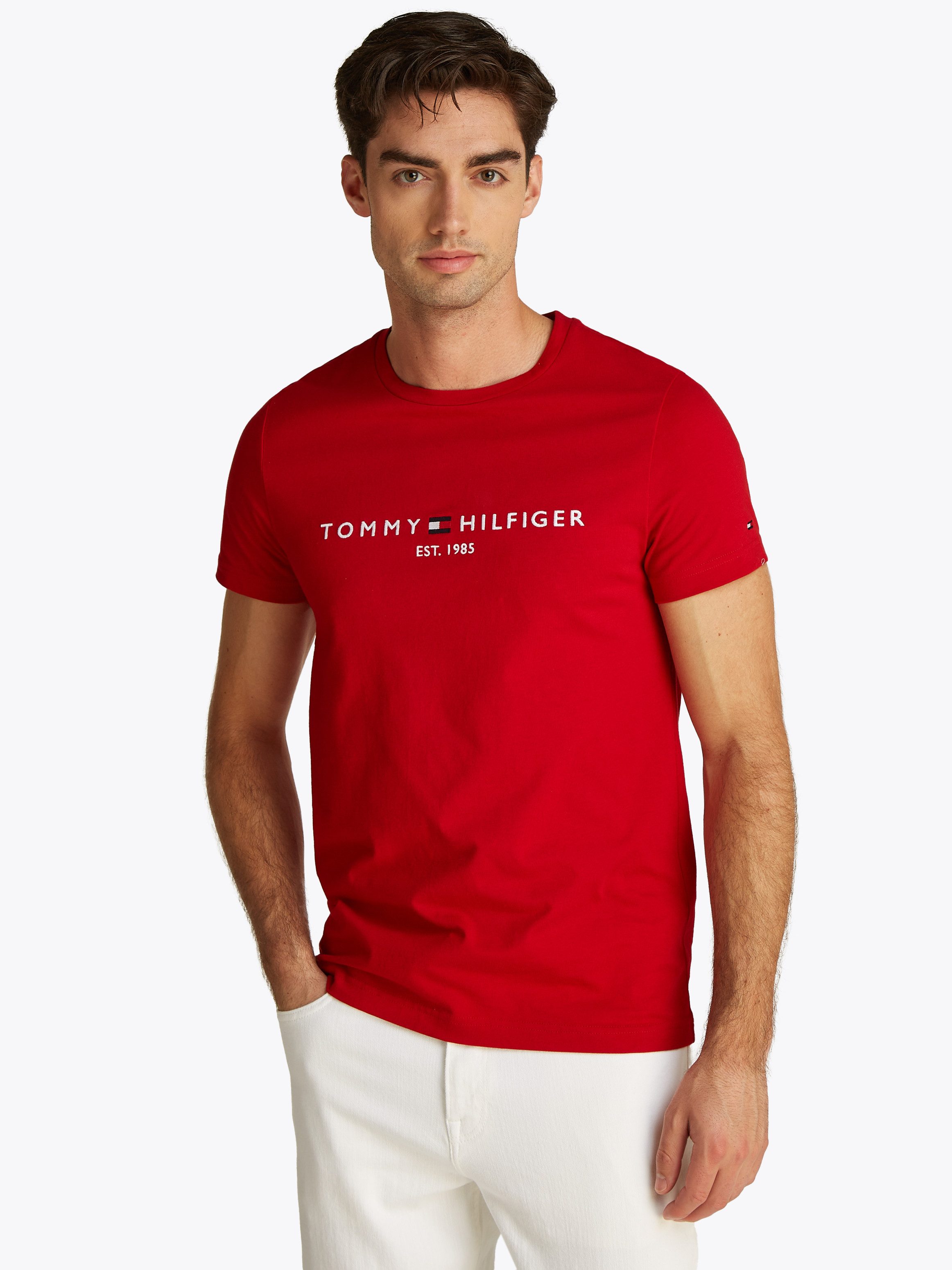 Tommy Hilfiger T-shirt Tommy Logo Tee van duurzaam katoen