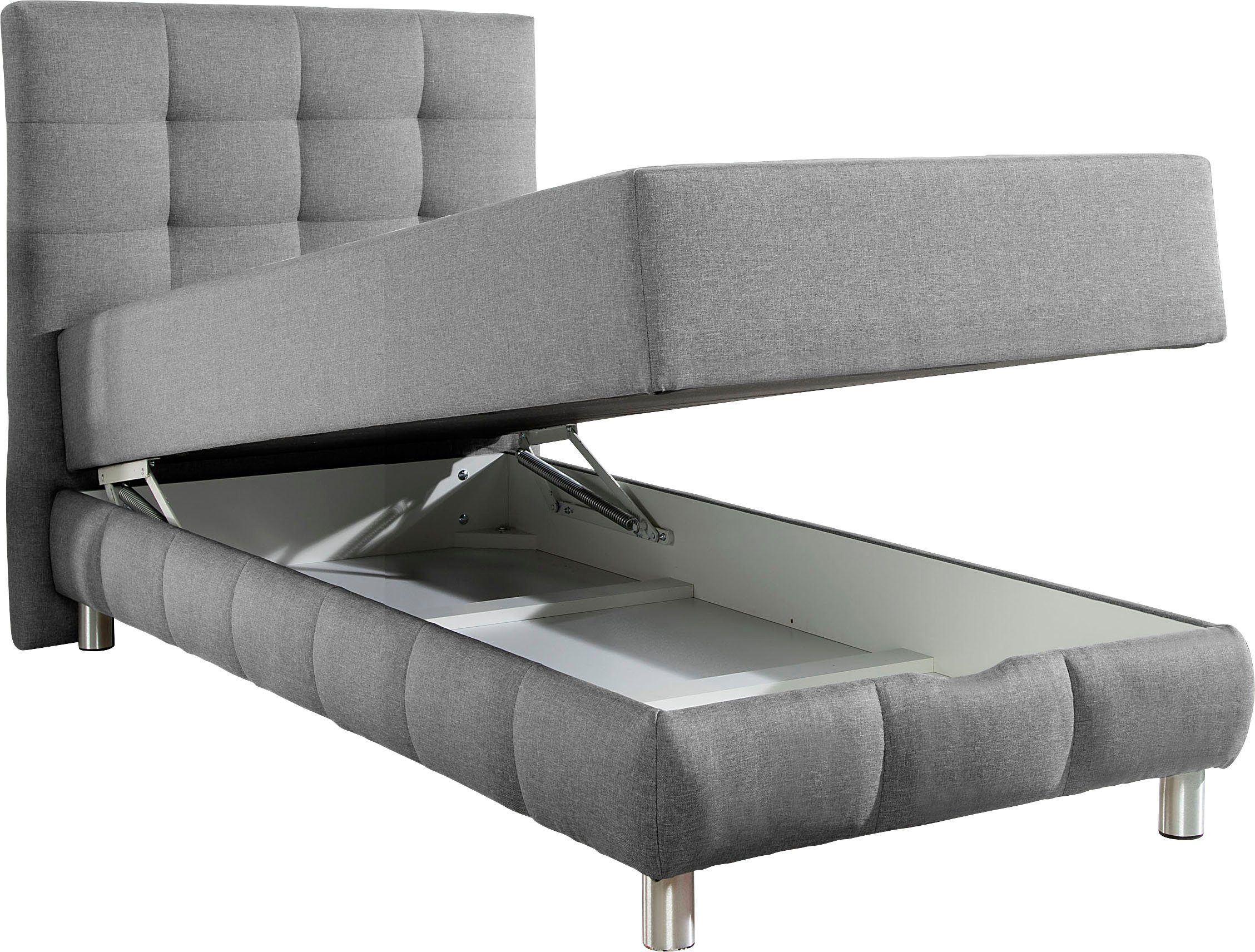 INOSIGN Boxspring Vaasa inclusief bedlade & topper, xxl-uitvoering, extra lengte 220 cm