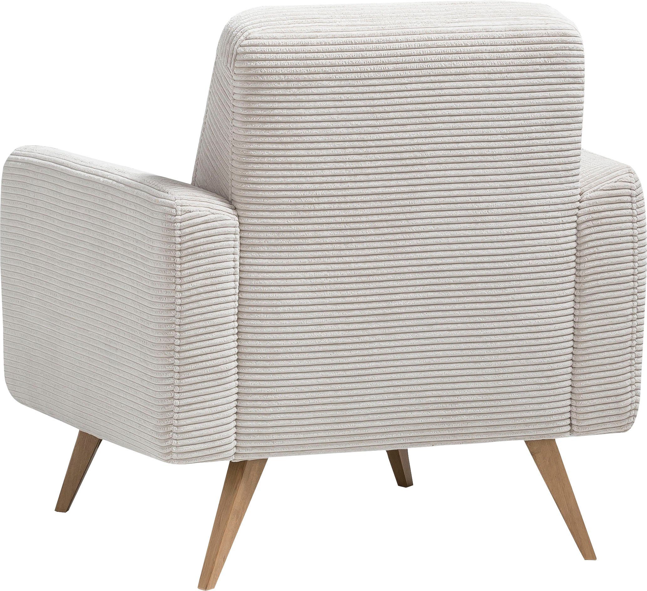exxpo - sofa fashion Fauteuil Samso, loungestoel elegant en comfortabel, actuele cord bekleding