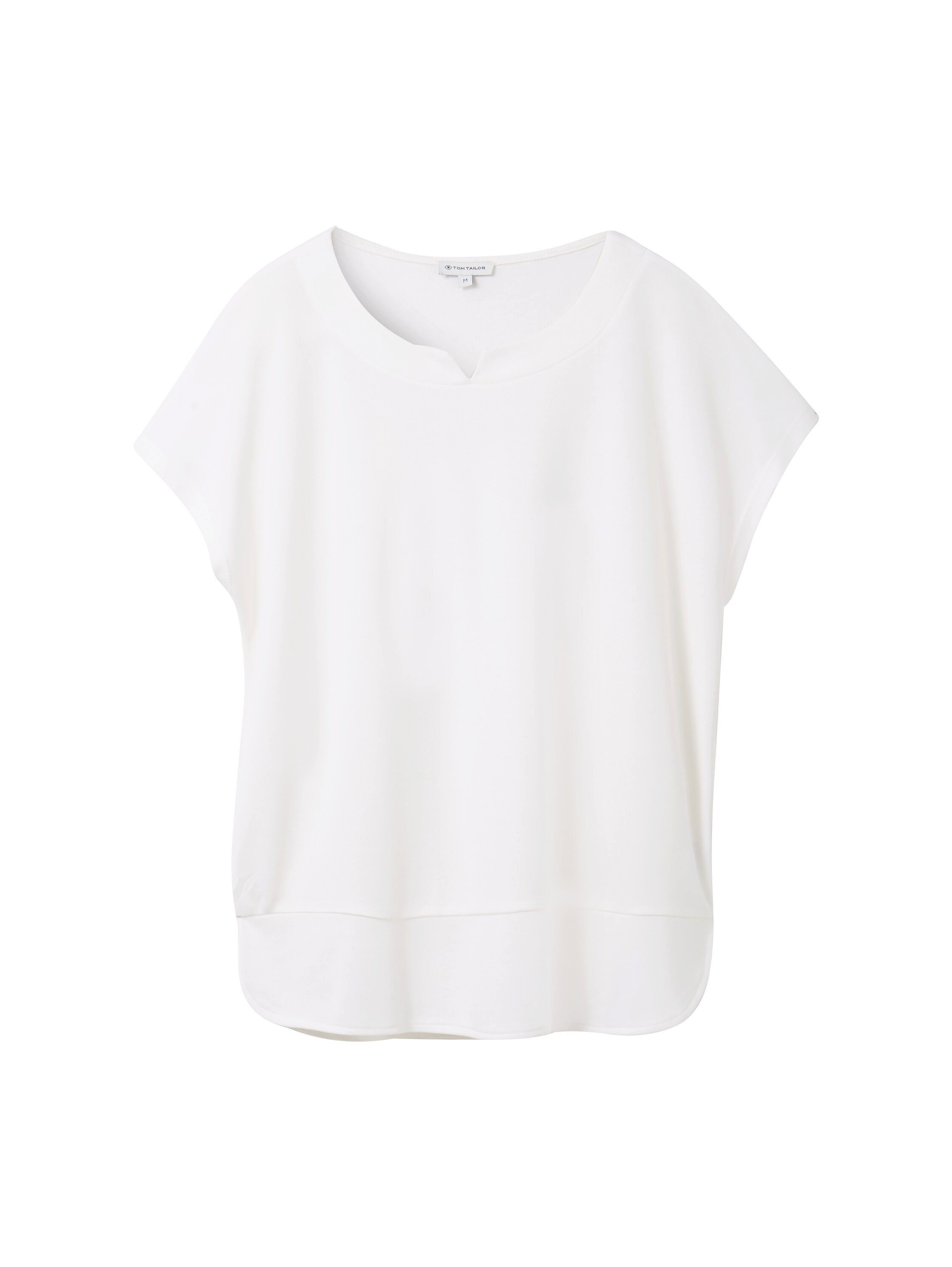 Tom Tailor T-shirt met gesplitste ronde halslijn