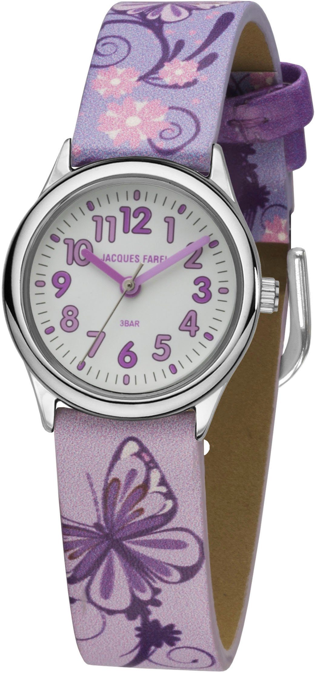 Jacques Farel Kwartshorloge Kinderhorloge vlinder, HCC 435 Kinderhorloge, meisjeshorloge, vlinder,...