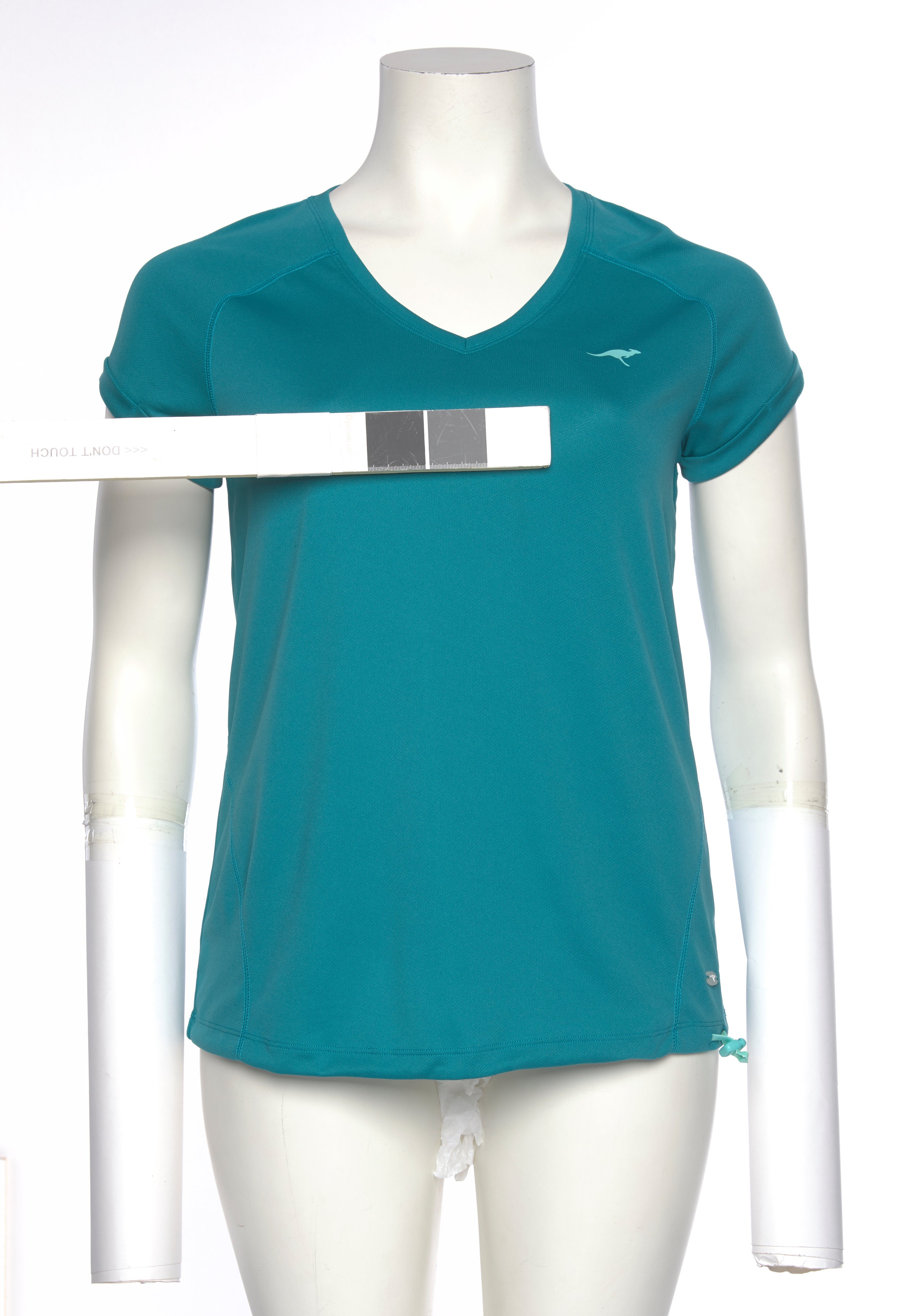 KangaROOS Functioneel shirt Korte mouwen, figuurvolgend, heupbedekkend, met V-hals