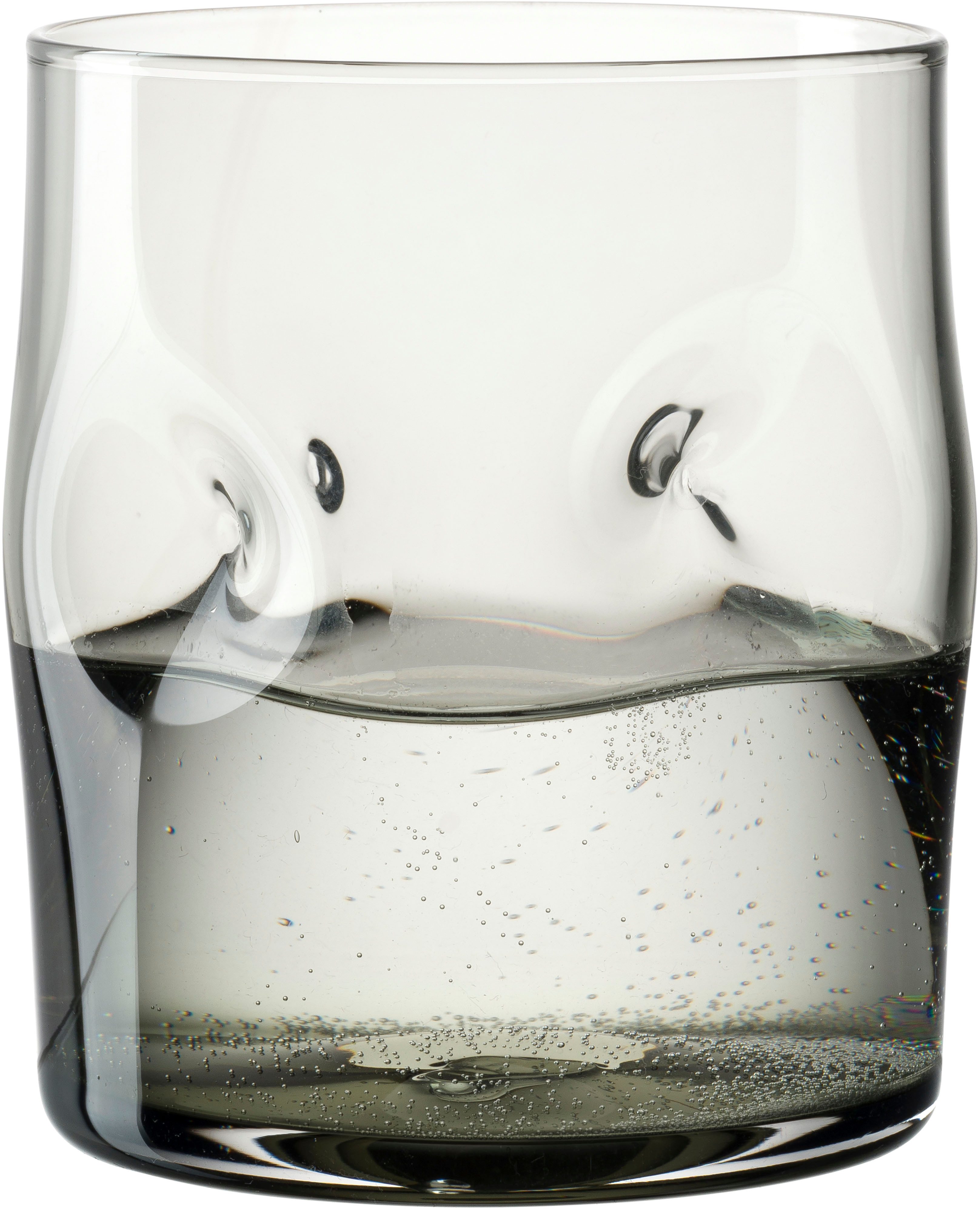 LEONARDO Glazenset Drinkglas VESUVIO, 300 ml, 4-stuks set conische vorm, opvallend design - met inkepingen (set, 4-delig)