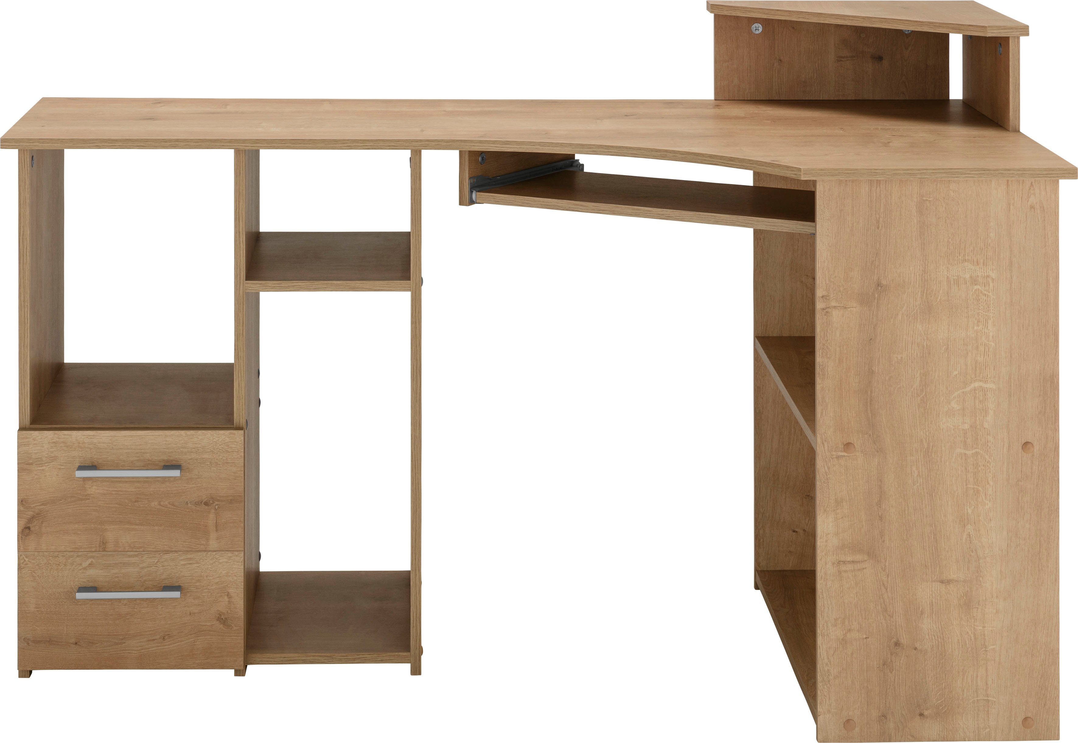 VOGL Möbelfabrik Bureau Sam Breedte 137 cm, met uittrekplank voor het toetsenbord en towervak