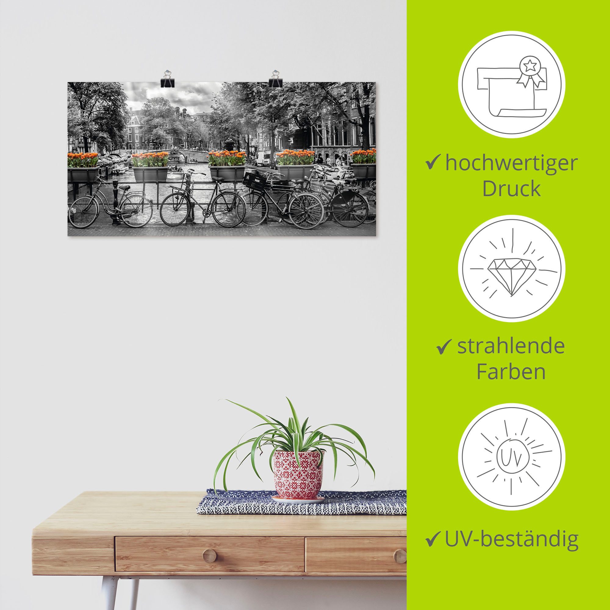Artland Artprint Amsterdam Herengracht I als artprint op linnen, poster, muursticker in verschillende maten