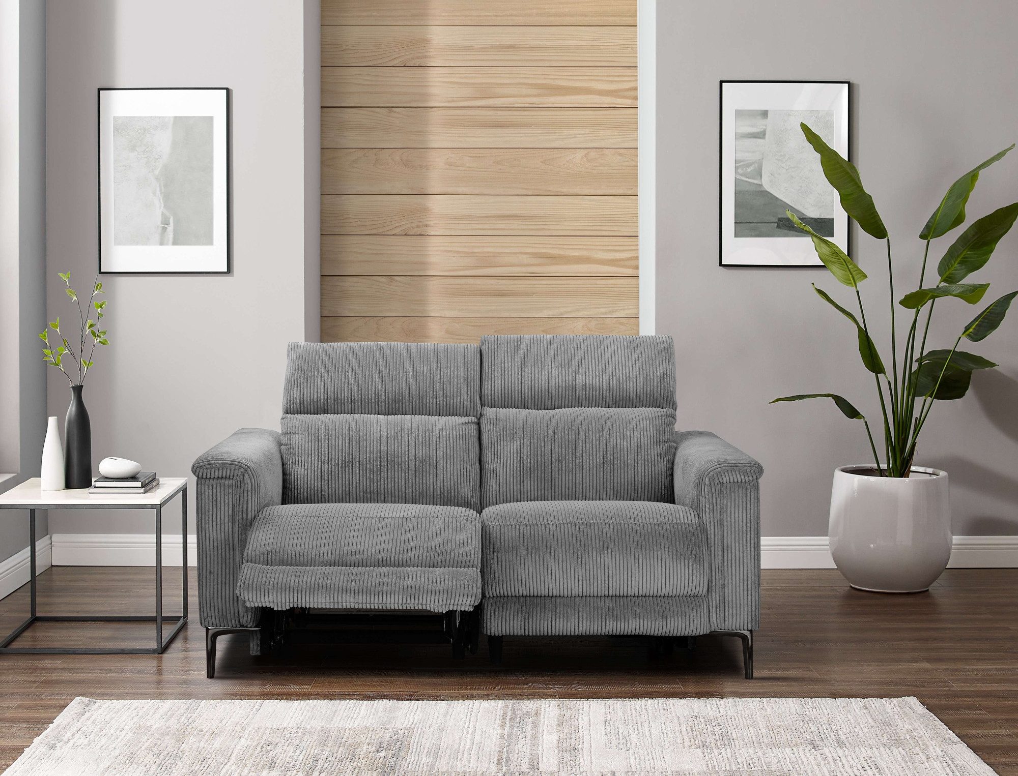 Places of Style 2-zitsbank Lund in Cord, met handmatige of elektrische