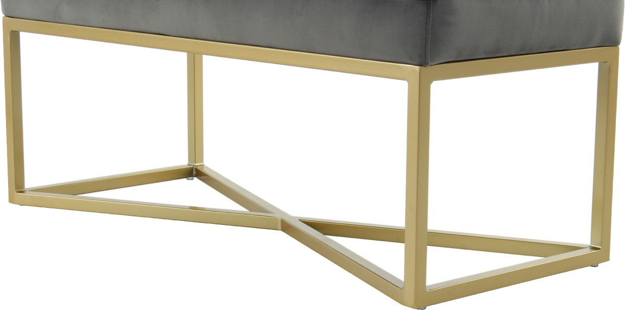 Kayoom Zitbank Diaz 125, Elegante uitstraling door goudkleurig frame, biedt meerdere zitplaatsen (1 stuk)