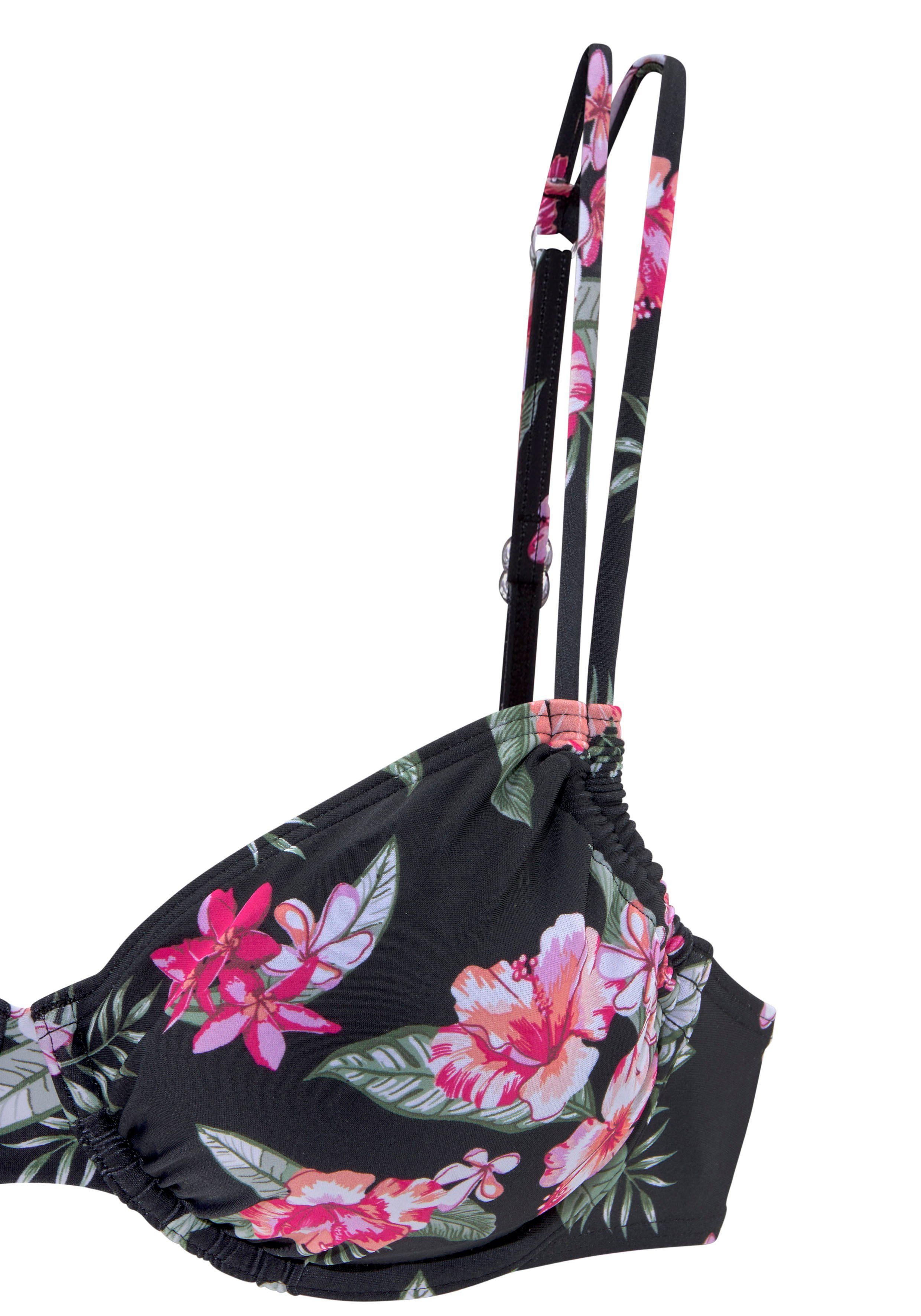 Lascana Bikinitop met beugels Santini met gebloemd design