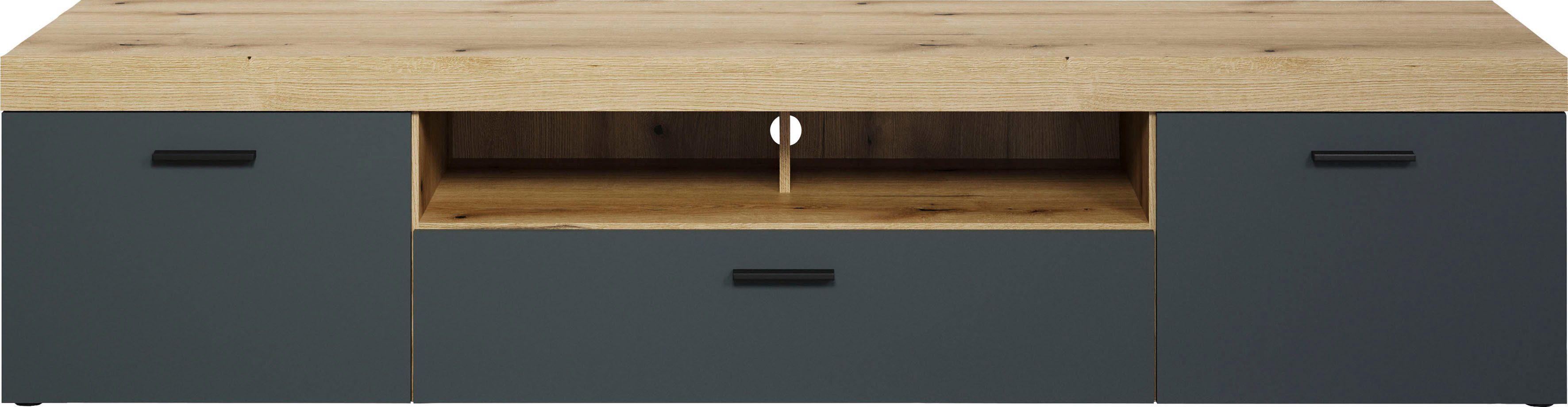 Home affaire Tv-meubel Tyler TV-kast TV-lowboard, eindhoutapplicaties, breedte 230 cm (1 stuk)