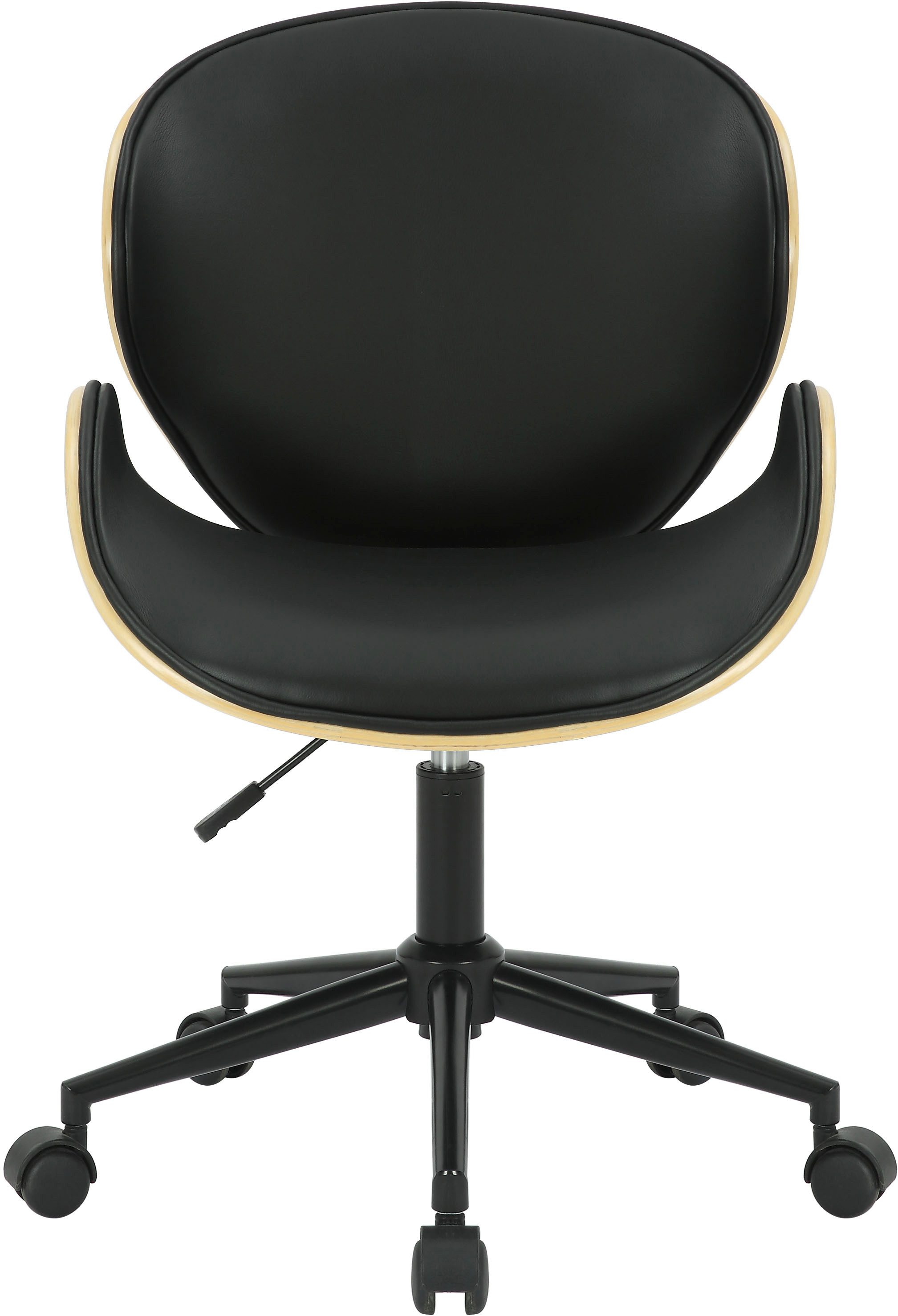 Guido Maria Kretschmer Home&Living Bureaustoel HALVARD Zit schaal van fineerhout, stille wielen, moderne retrolook