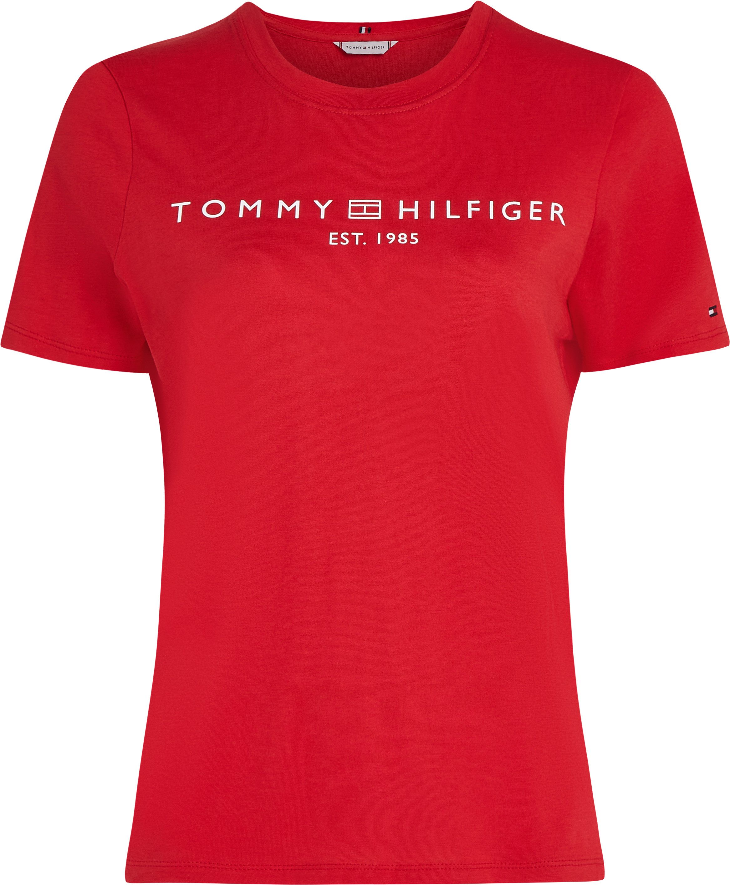 Tommy Hilfiger T-shirt REG CORP LOGO C-NK SS met een logo-opschrift