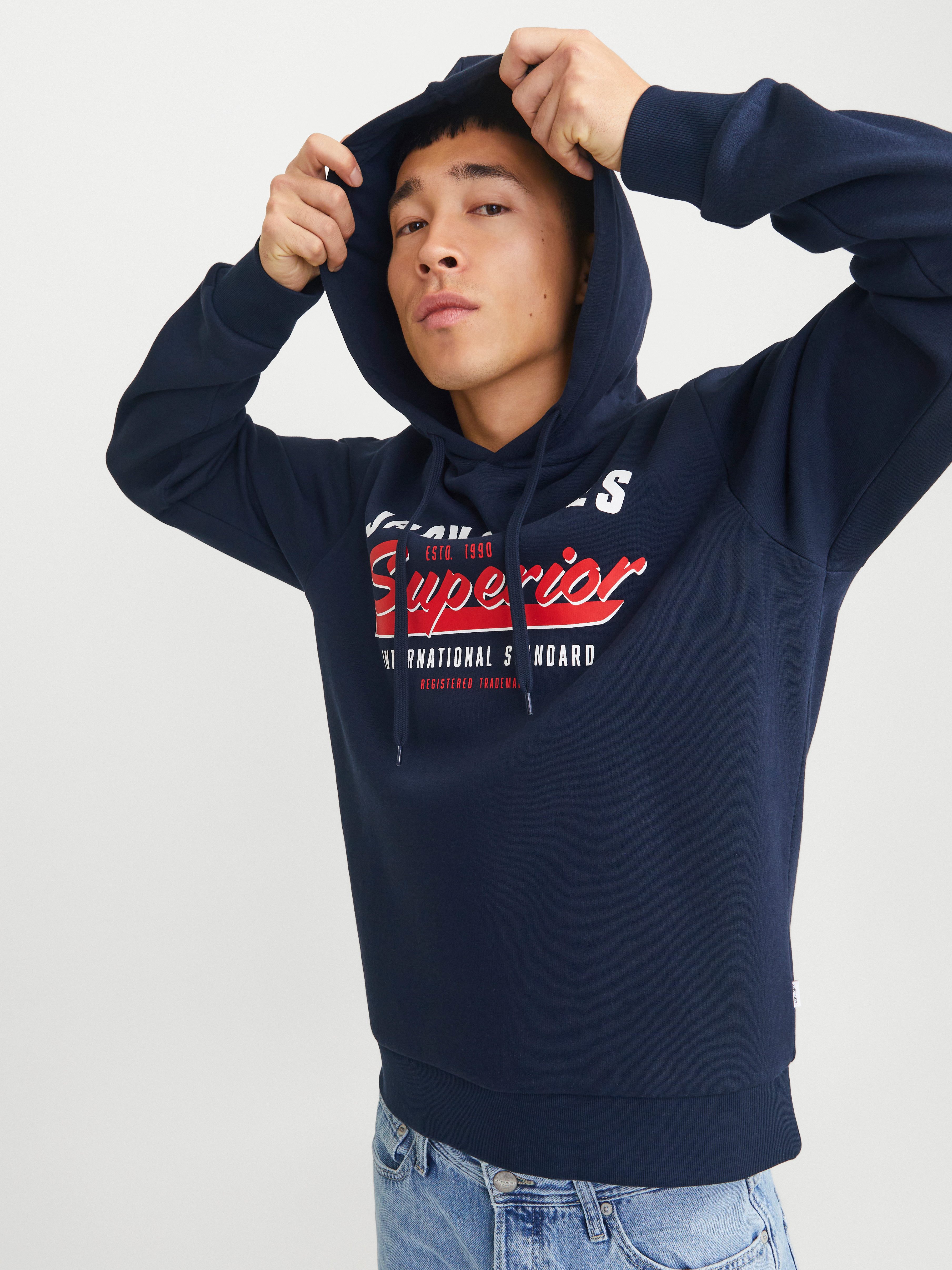 Jack & Jones Hoodie JJELOGO SWEAT HOOD 2 COL 24 25 NOOS