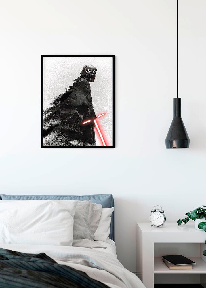 Komar Wanddecoratie Star Wars EP9 Kylo Vader Shadow Wanddecoratie voor de kinderkamer - zonder lijst (1 stuk)