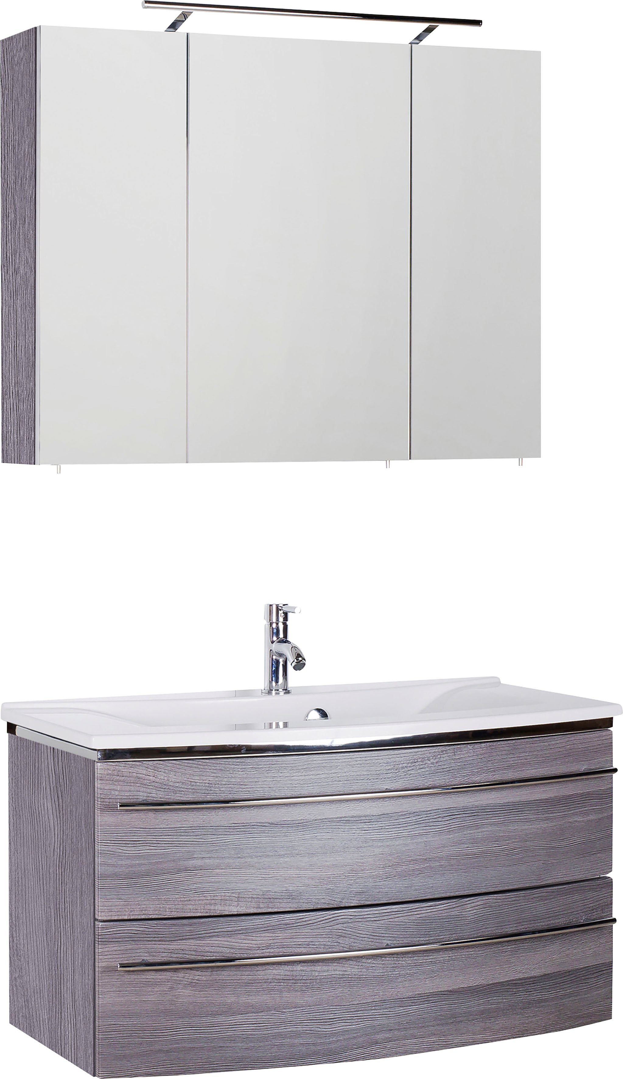 MARLIN Badkamerserie 3040 , breedte 90 cm (2-delig) badmeubelsets grijs