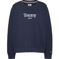 tommy jeans curve sweatshirt tjw crv reg essential logo crew blauw