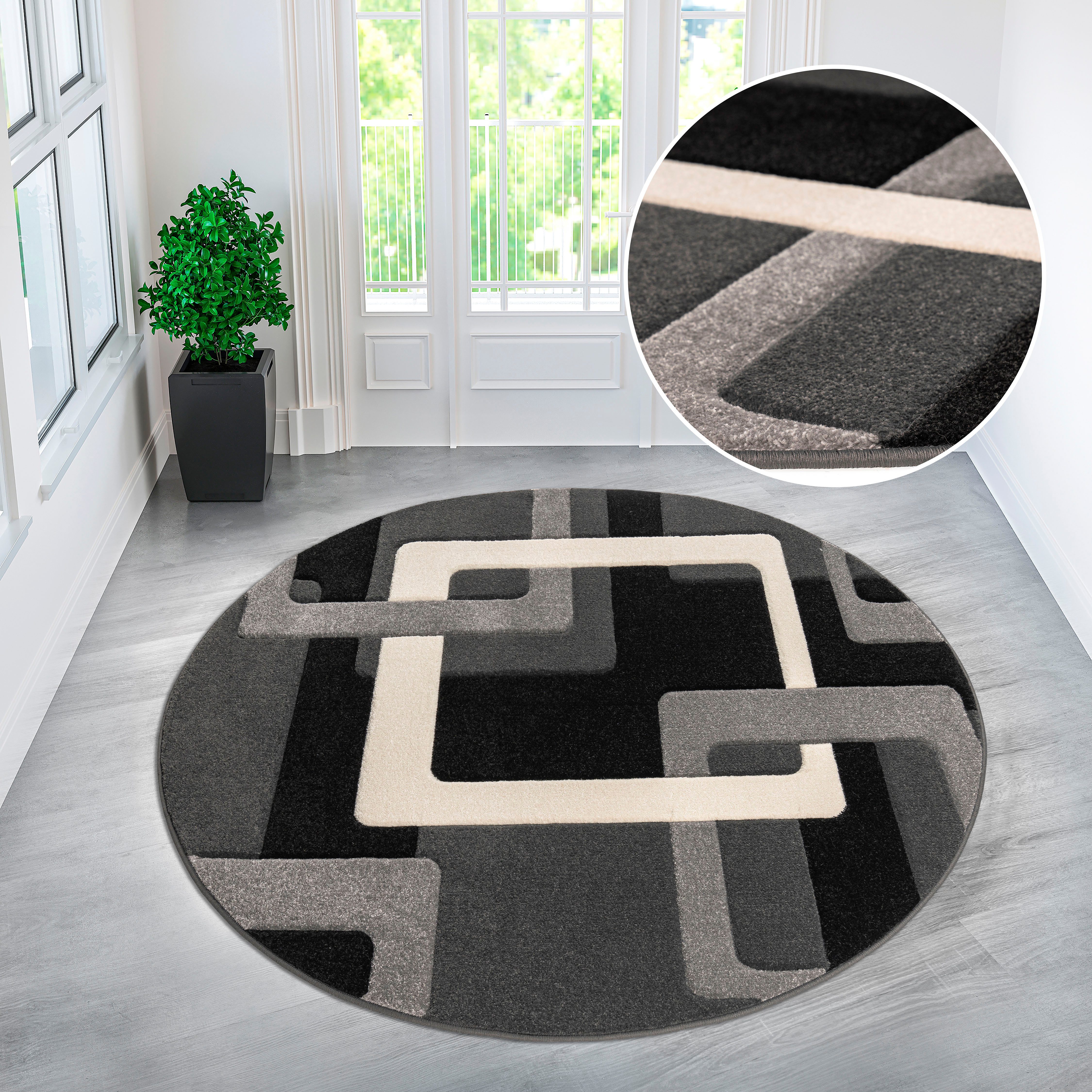 my home Vloerkleed Maxim Reliëfeffect, korte pool, 3D-design