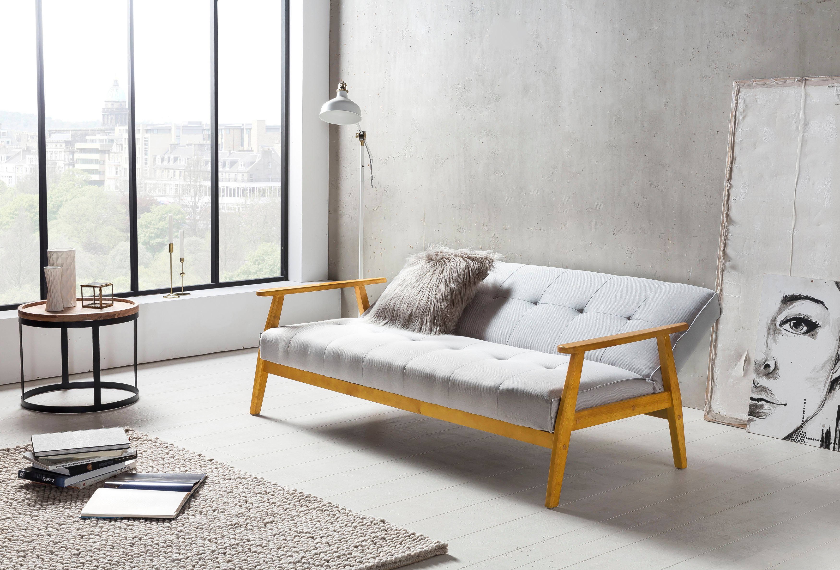 SalesFever Slaapbank Skagen, Sofa, 3-Sitzer Met 60° relax- en slaapfunctie