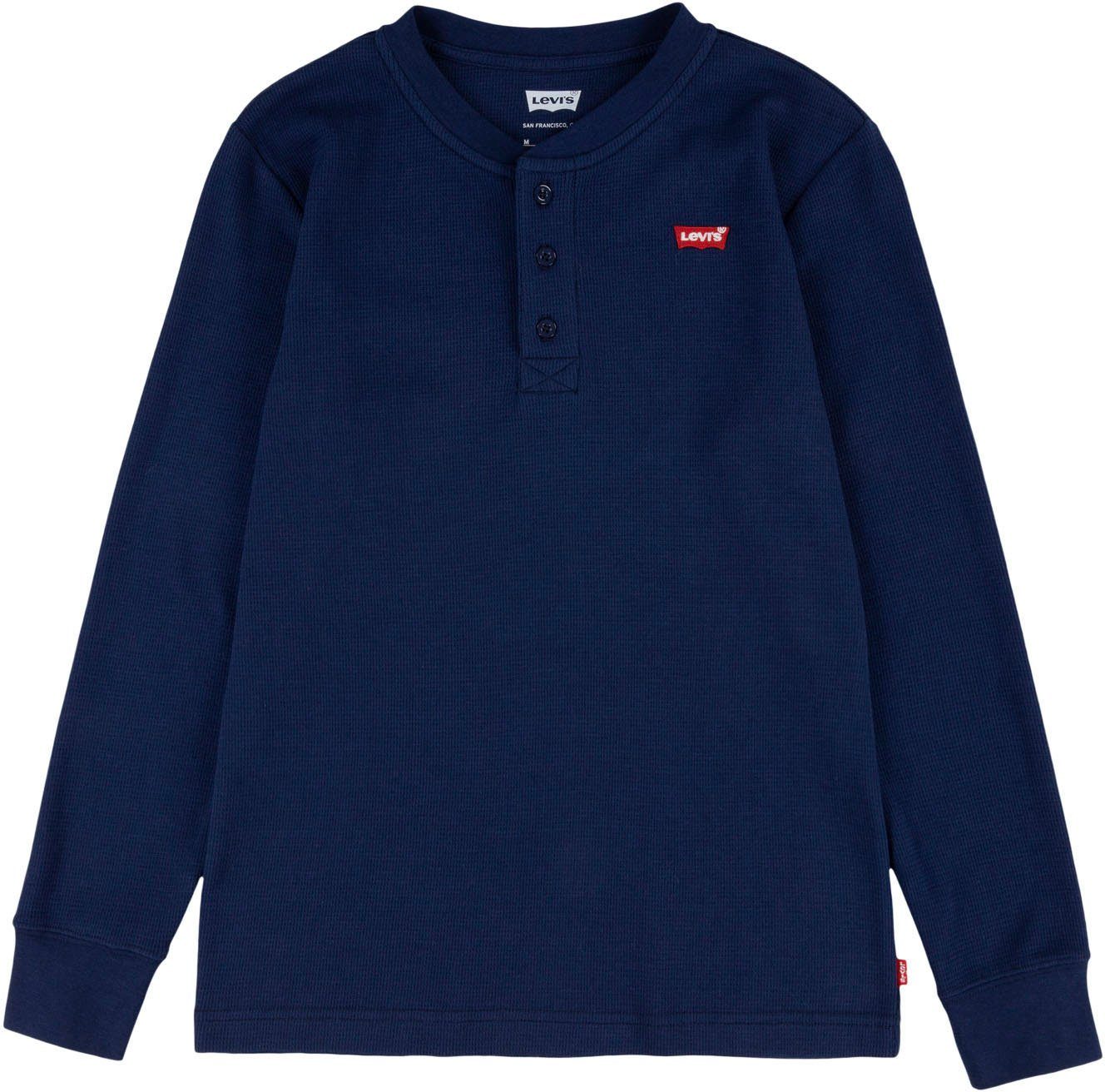 Levi's Kidswear Shirt met lange mouwen LVB LS THERMAL HENLEY KNIT TOP