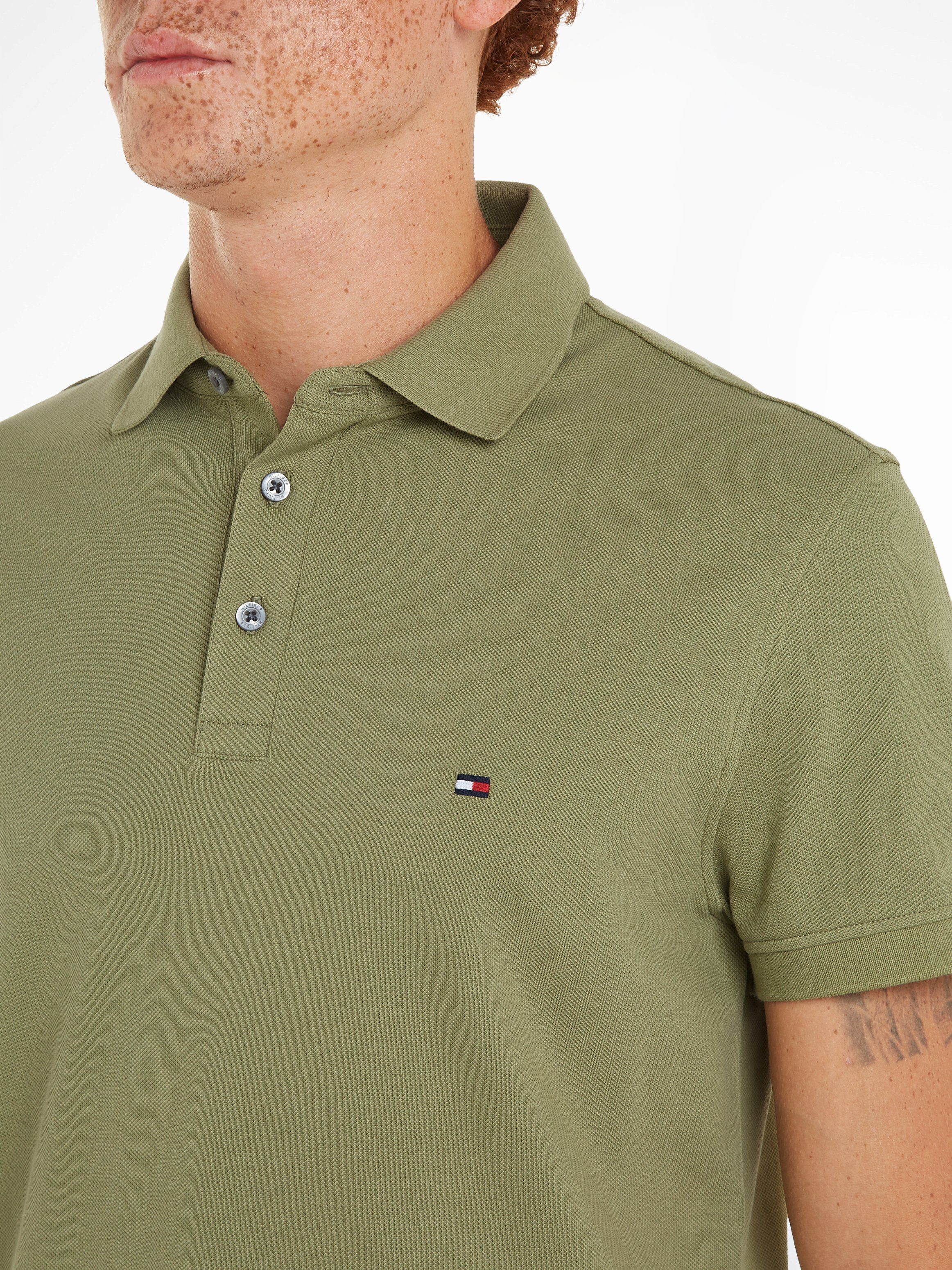 Tommy Hilfiger Poloshirt 1985 SLIM POLO van iets gestructureerd piqué