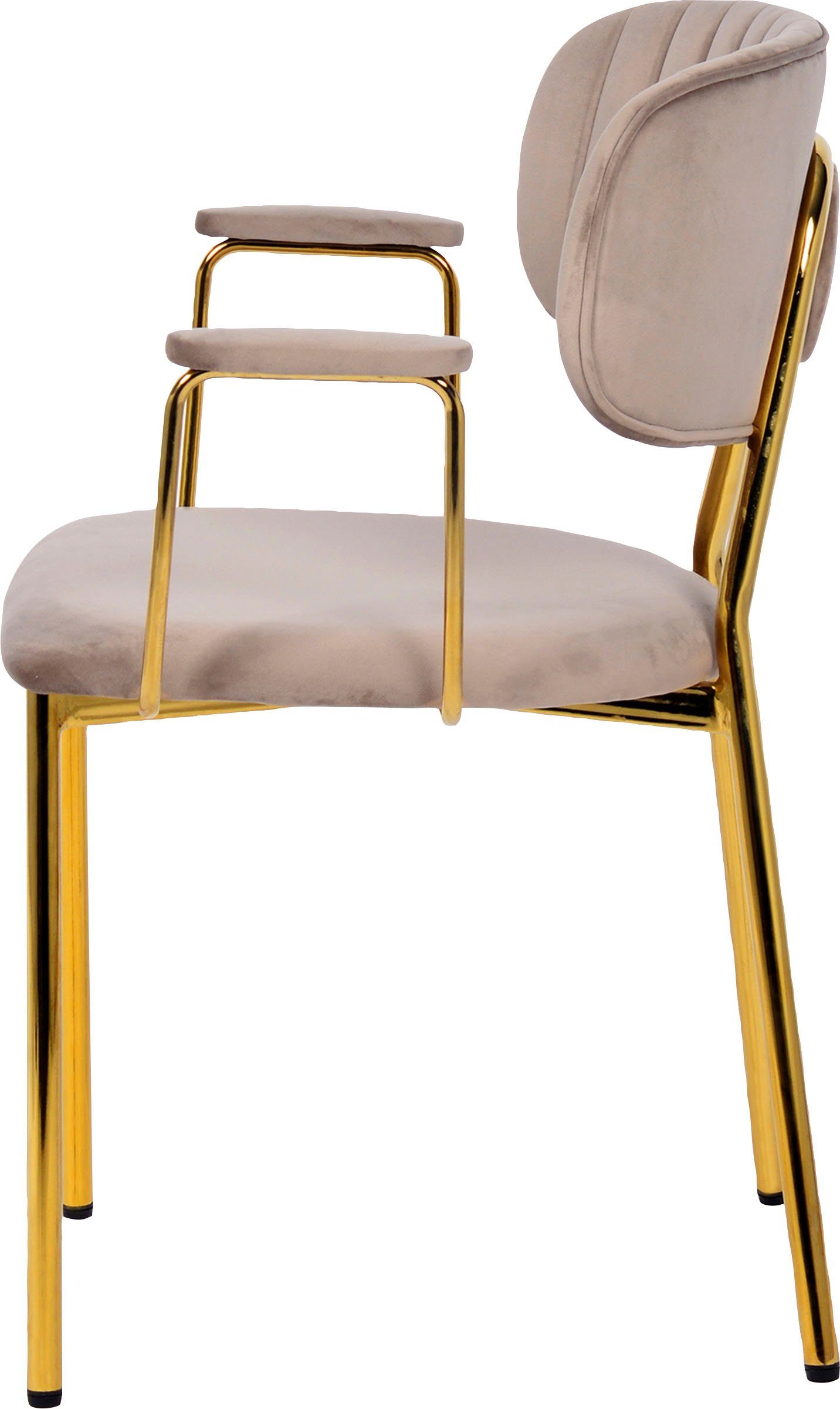 Kayoom Stoel met 4 poten Stoel Kian 225 2-delige set, frame van RVS, rugkussen (set, 2 stuks)