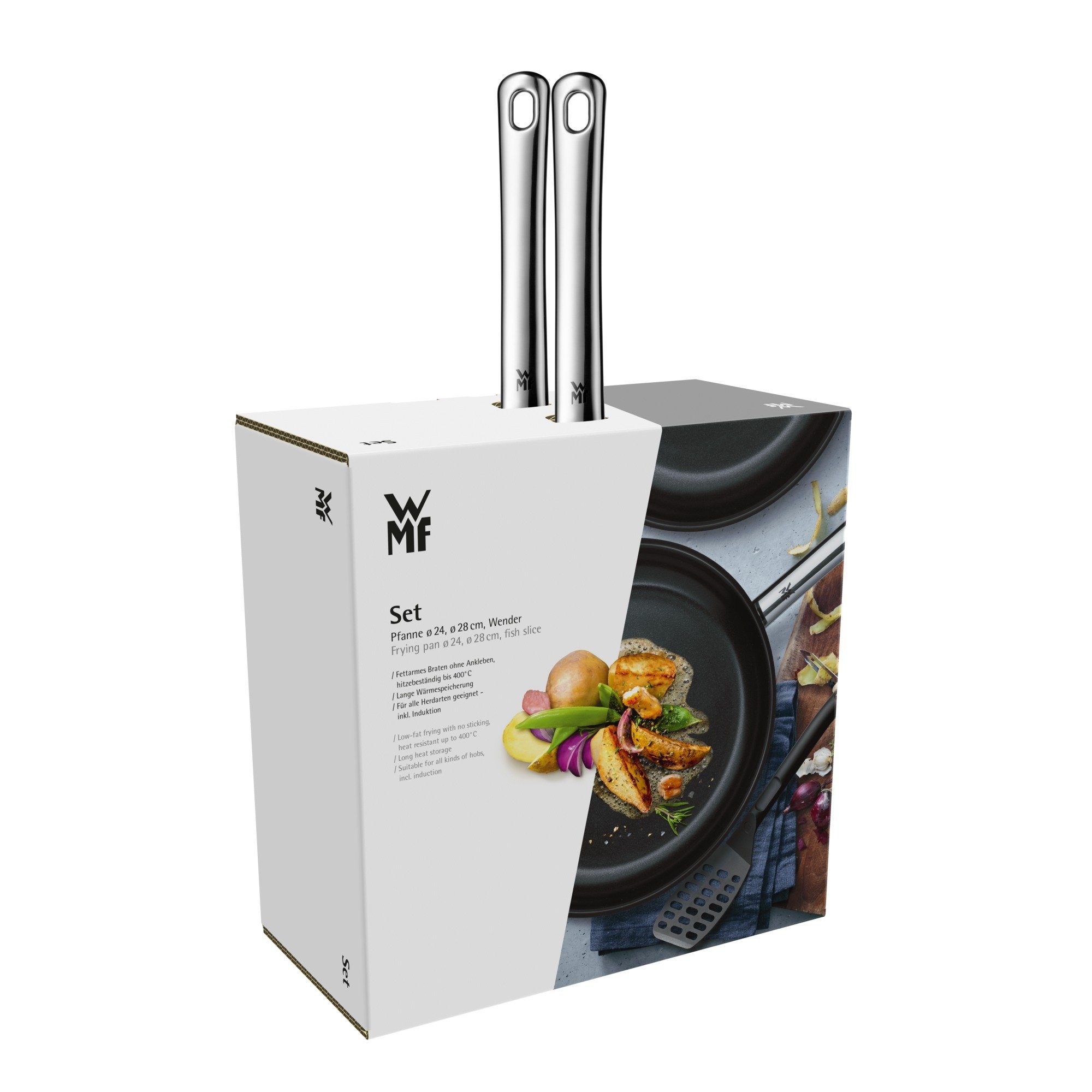 WMF Pannenset Devil met antiaanbaklaag en spatel, inductie (set, 3-delig)