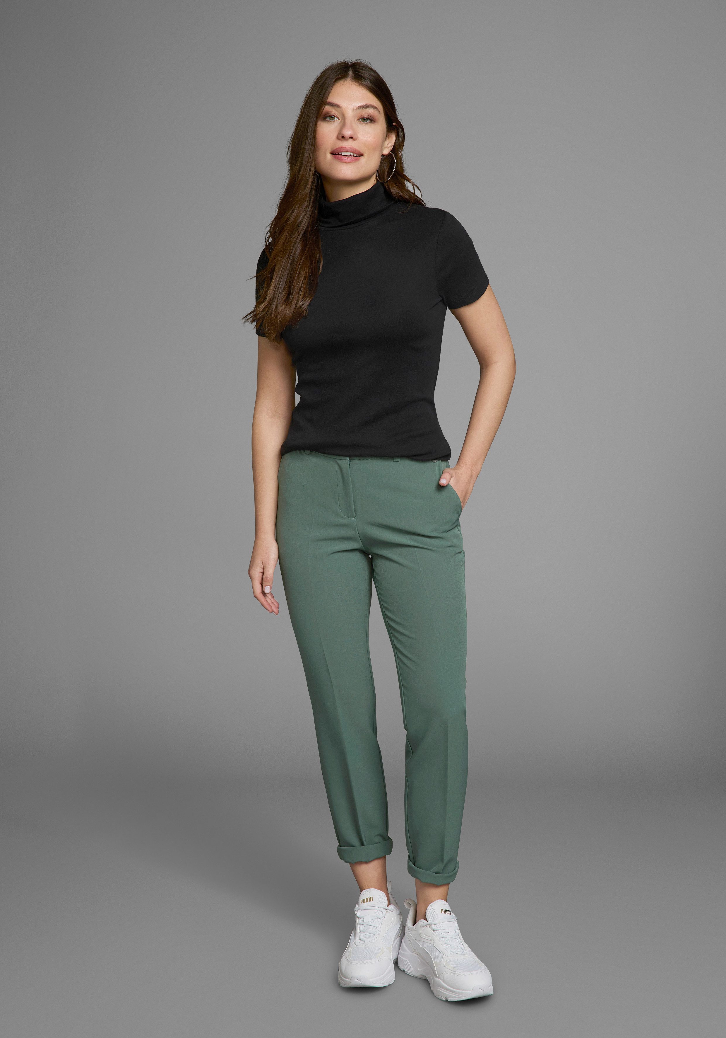 Flashlights Colshirt figuurvolgend, basic stijl, rolkragen, van 100% katoen, elastisch