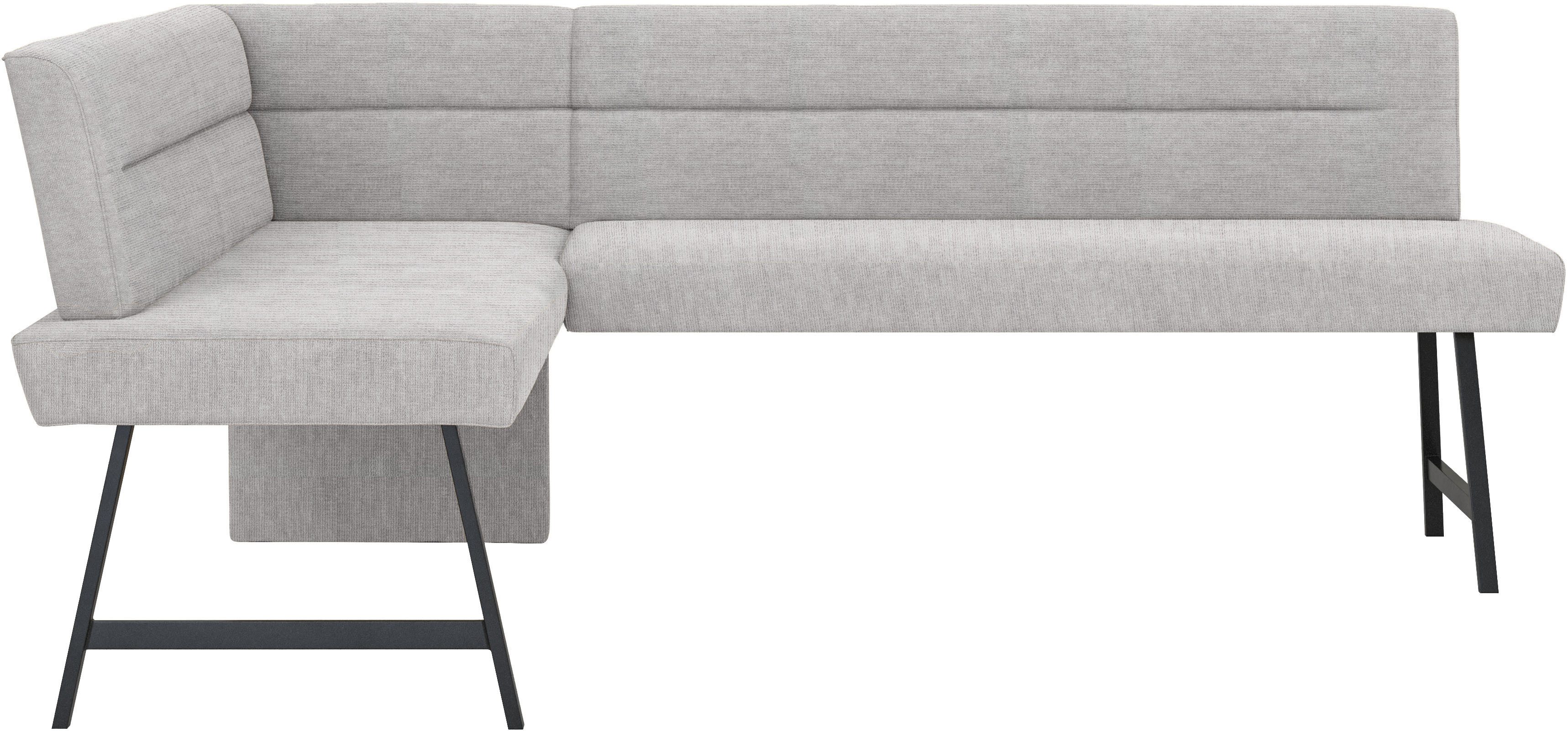 Home affaire Eethoek Sava Hoekbank met nosagvering in de zitting, massief eiken tafel (set, 4-delig)