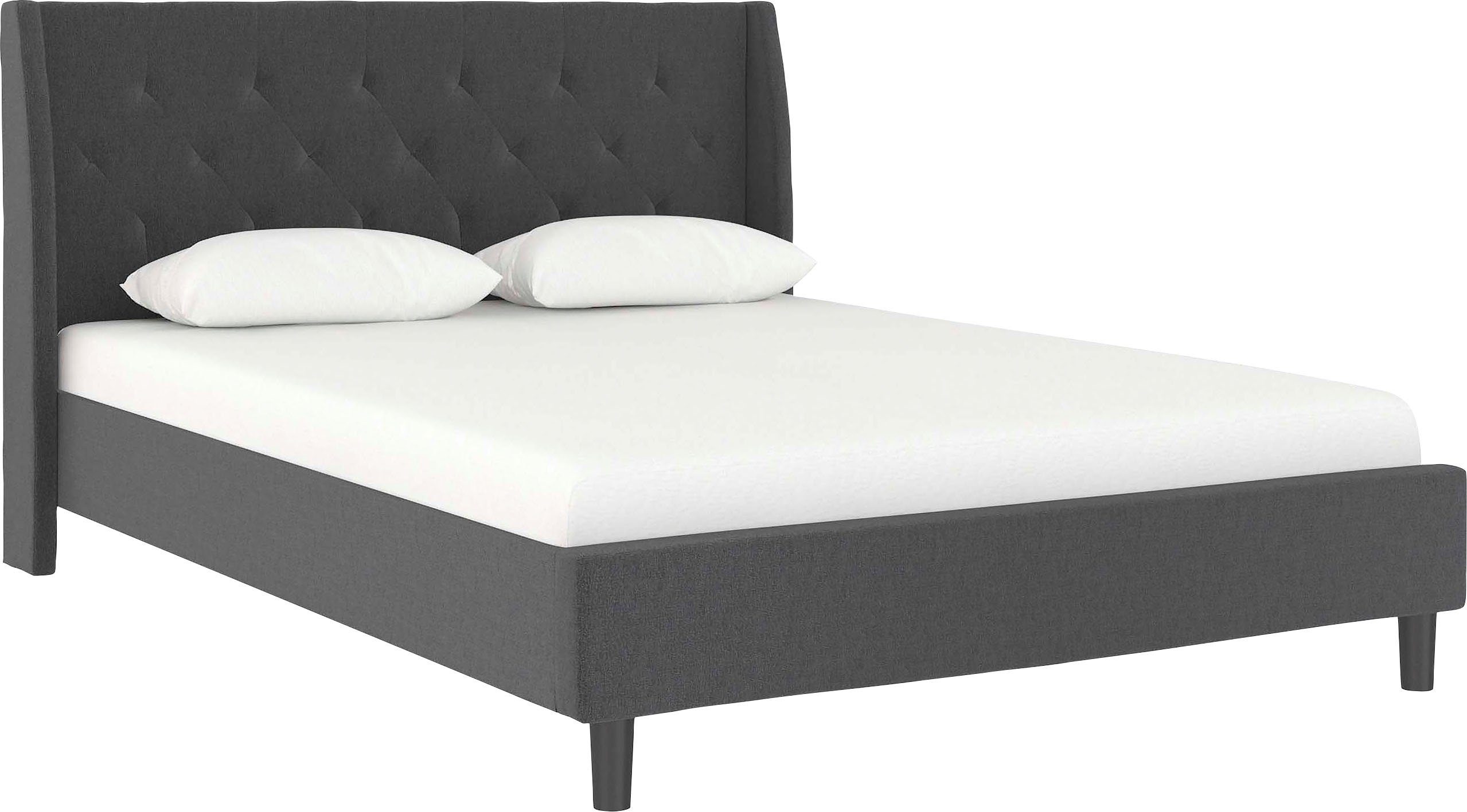 Home affaire Gestoffeerd bed Kempton met ruitencapitonnage, zacht verdikt, ligoppervlak 140x200 of 180x200 cm (1-delig)