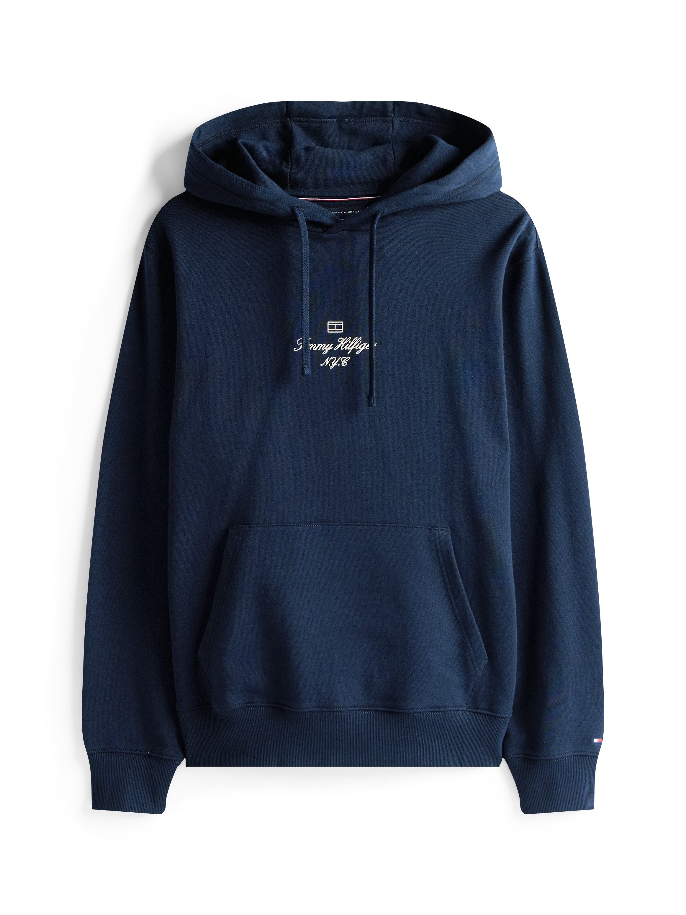 Tommy Hilfiger Hoodie OUTLINE FLAG SCRIPT HOODIE met contrastkleurig borduursel