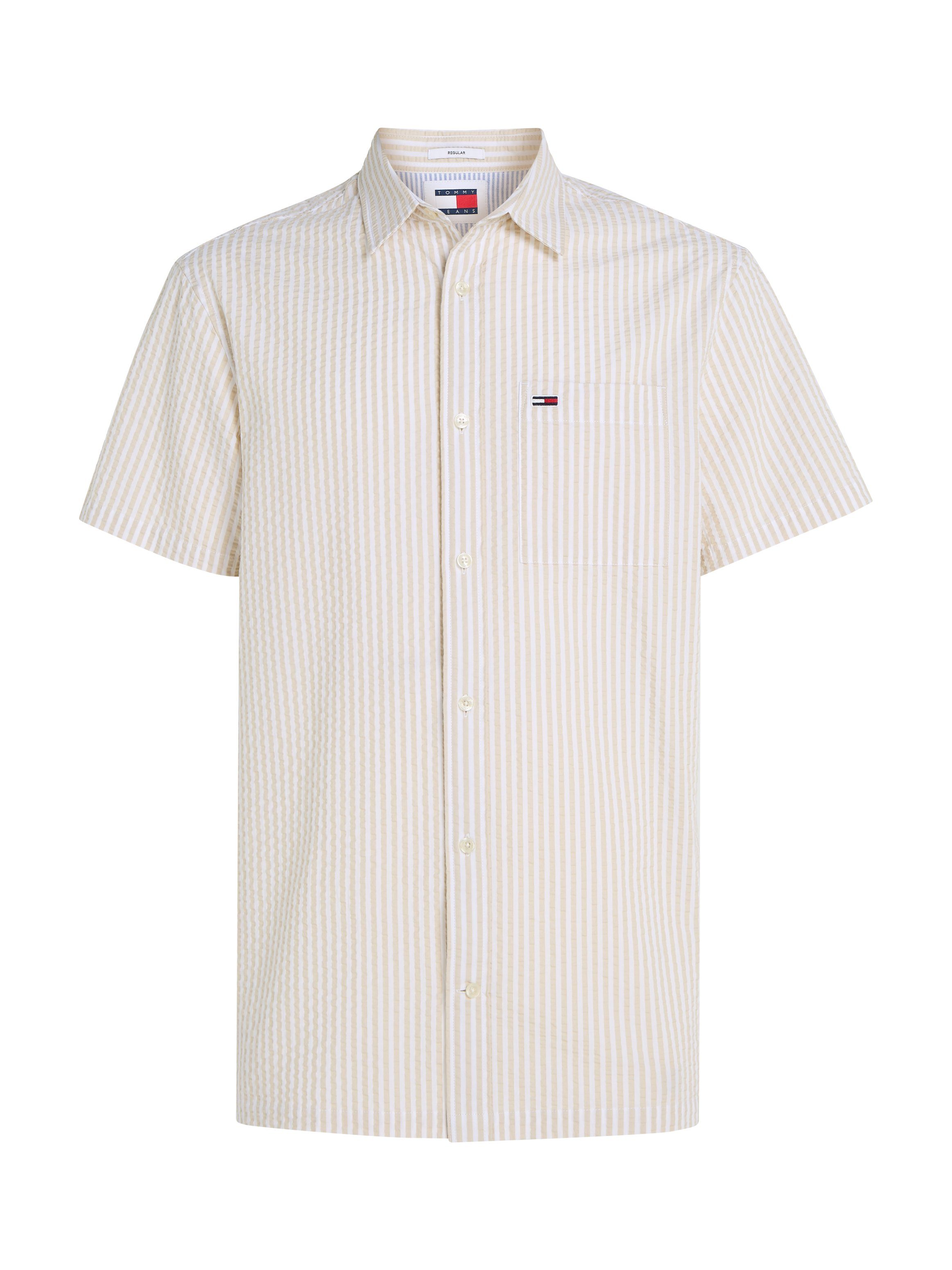 TOMMY JEANS Overhemd met korte mouwen TJM REG STRIPE SEERSUCKER SHIRT