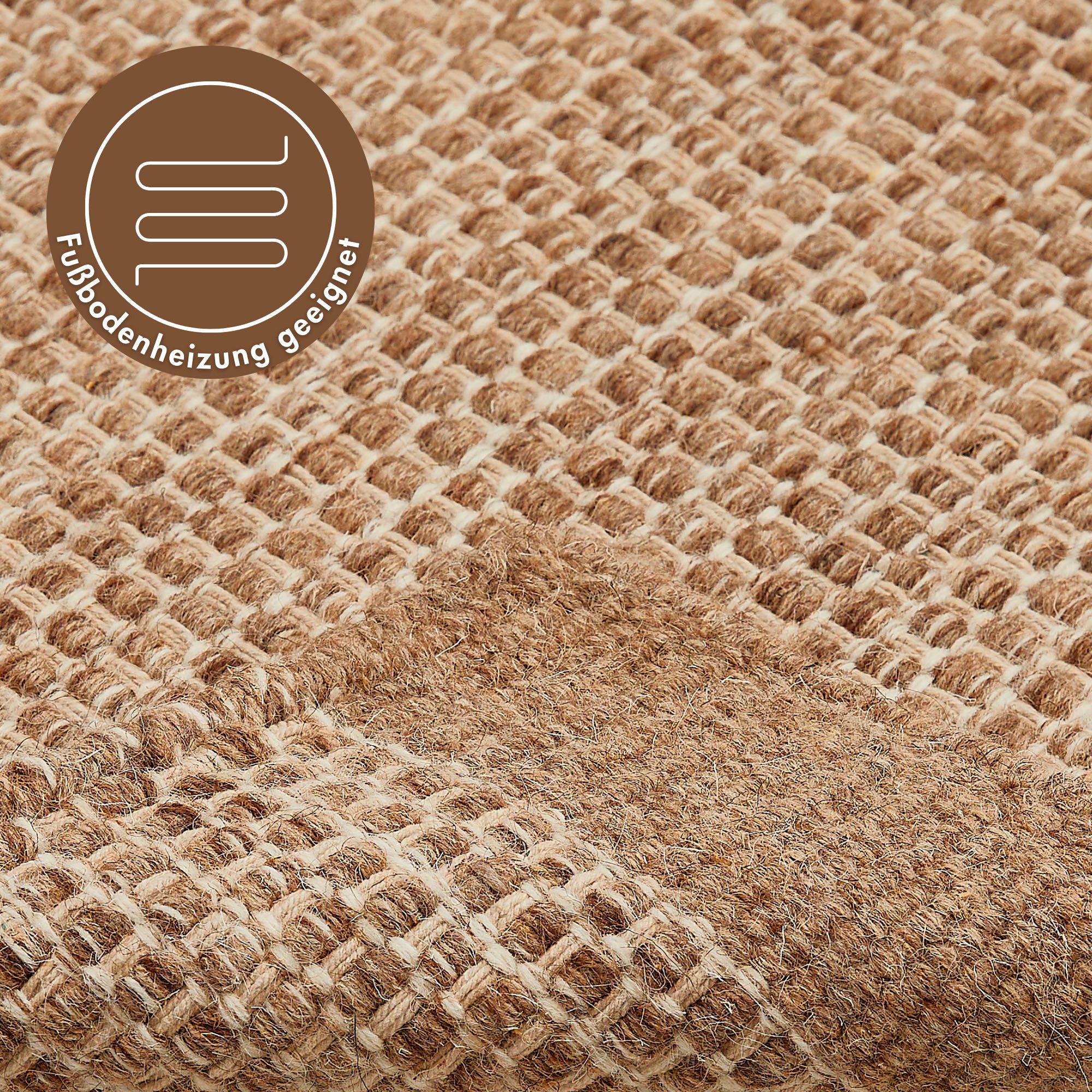 LUXOR living Wollen kleed Visby Handgeweven vloerkleed, platweefsel, met de hand geweven, zuivere wol