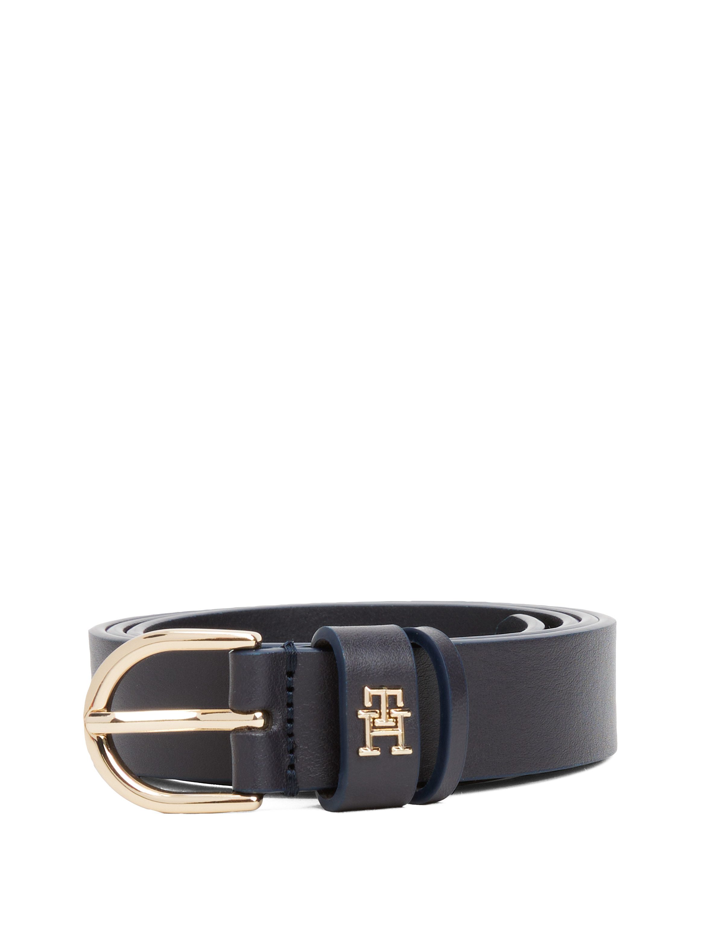 Tommy Hilfiger Leren riem ESSENTIAL EFFORTLESS 2.5 Logo-embleem, zachte haptiek, ovale eenvoudige pin sluiting