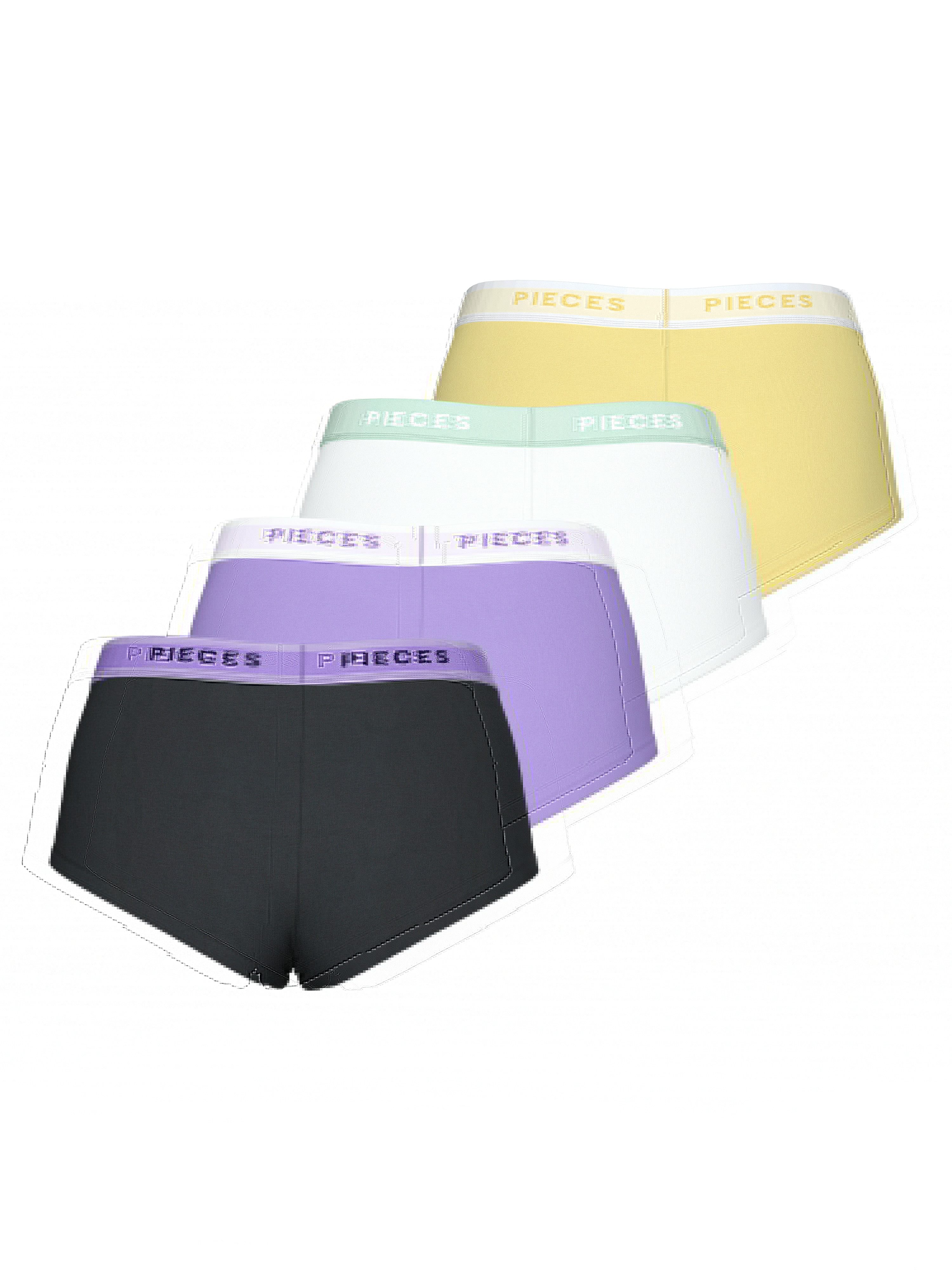 pieces Hipster PCLOGO LADY 4 PACK SOLID NOOS BC (4 stuks, Set van 4)