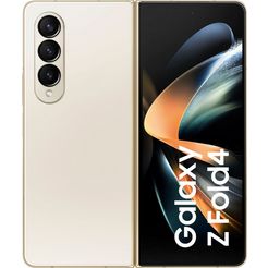 samsung smartphone galaxy z fold4 beige