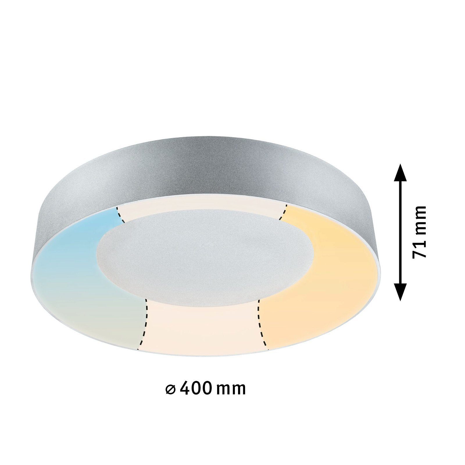 Paulmann Led-plafondlamp Selection Bathroom Casca IP44 1x23W 400mm, 230V Metaal/Kunststof (1 stuk)