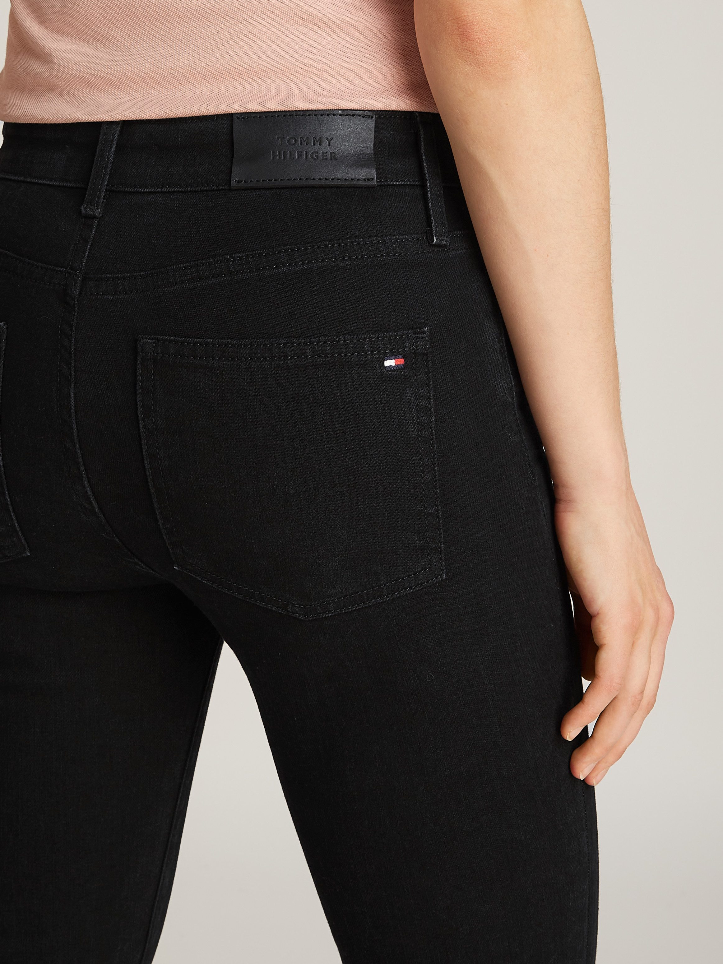 Tommy Hilfiger Bootcut jeans BOOTCUT REGULAR WAIST gemiddelde normale taillehoogte, met persplooien, met studs