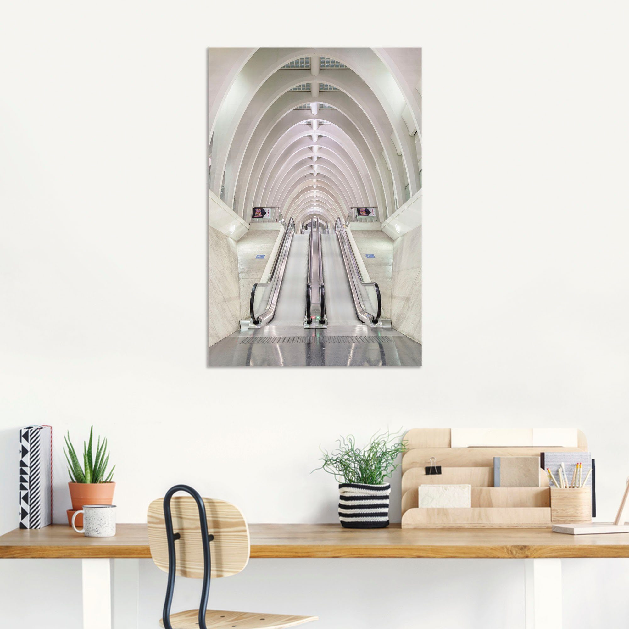 Artland Artprint op linnen De roltrap gespannen op een spieraam