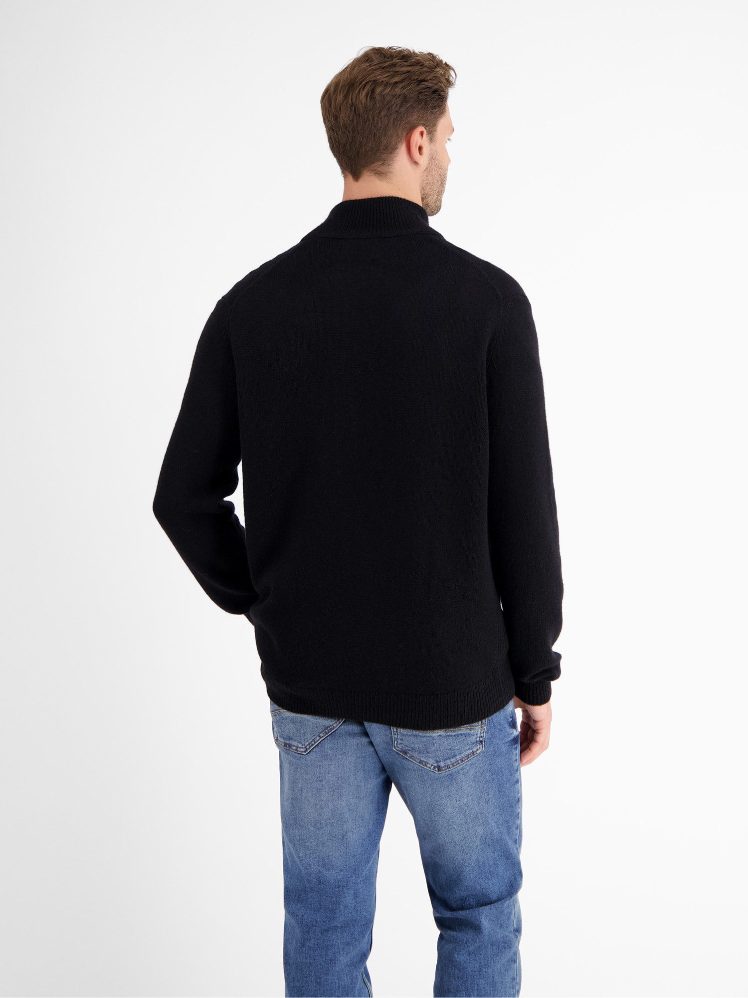 Lerros Vest LERROS schapenwol brei jack met kasjmierpercentage