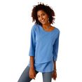 classic basics shirt met 3-4-mouwen blauw