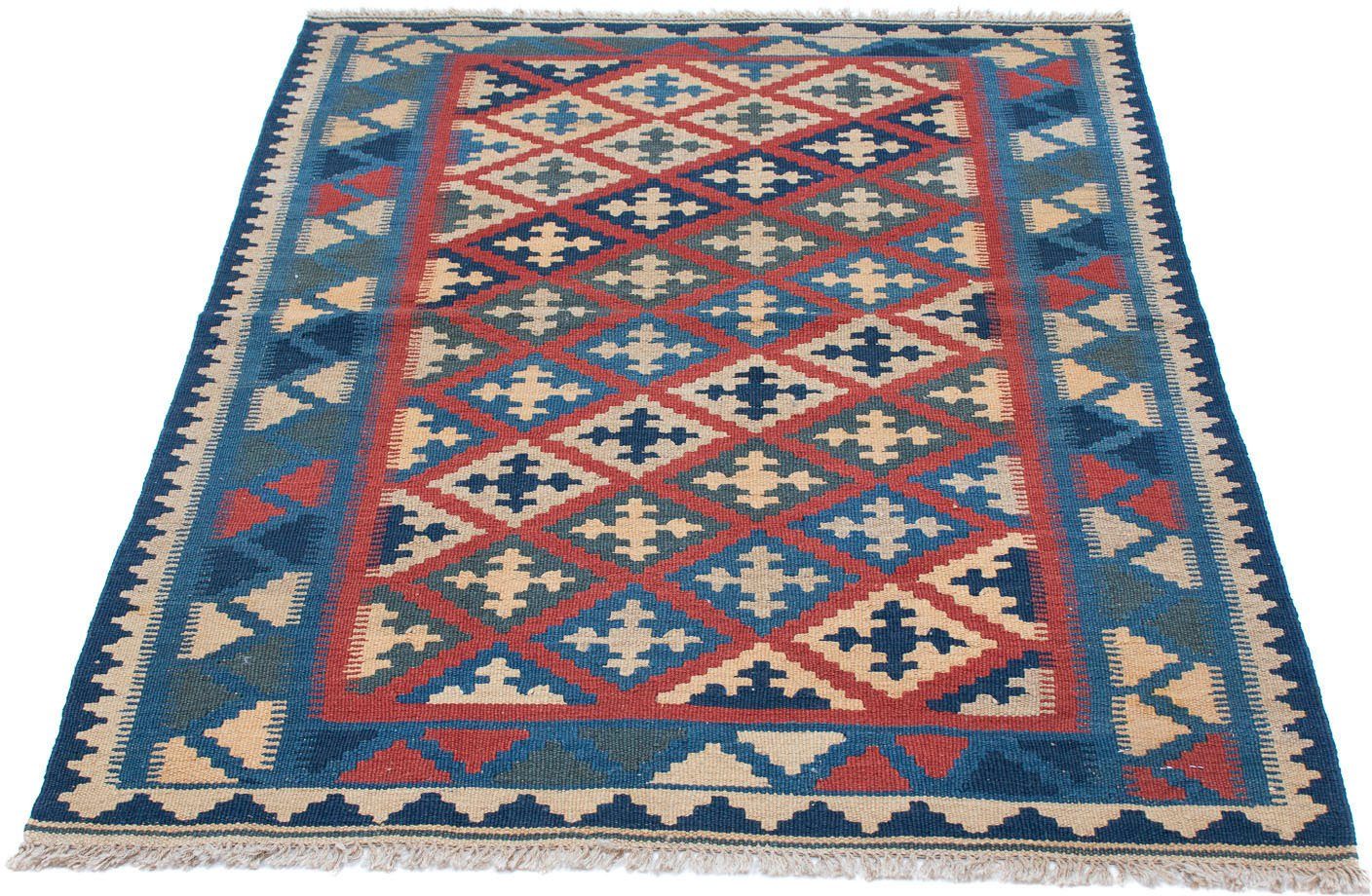 morgenland Wollen kleed Kelim Fars Nomadisch 155 x 108 cm Omkeerbaar tapijt